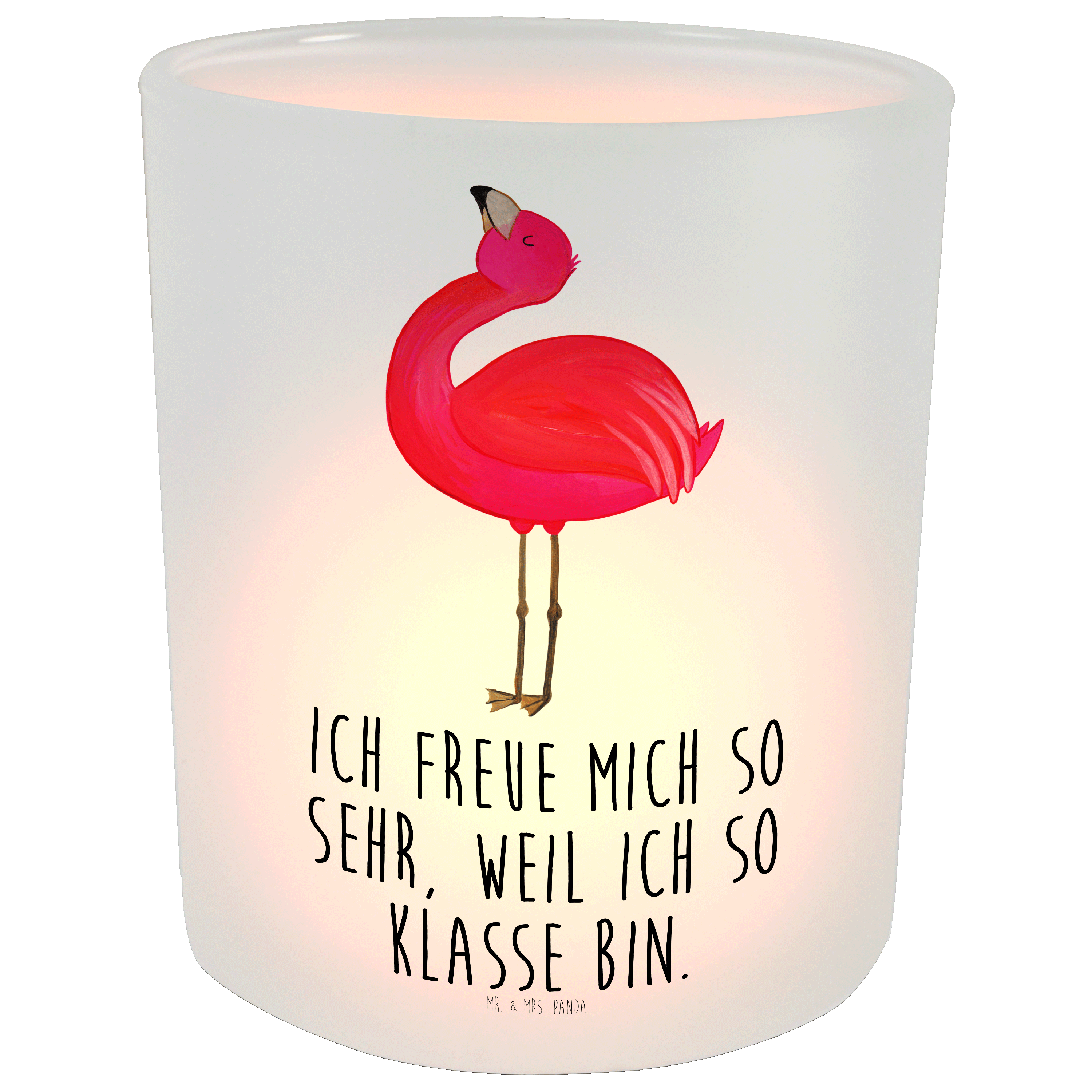 Windlicht Flamingo Stolz