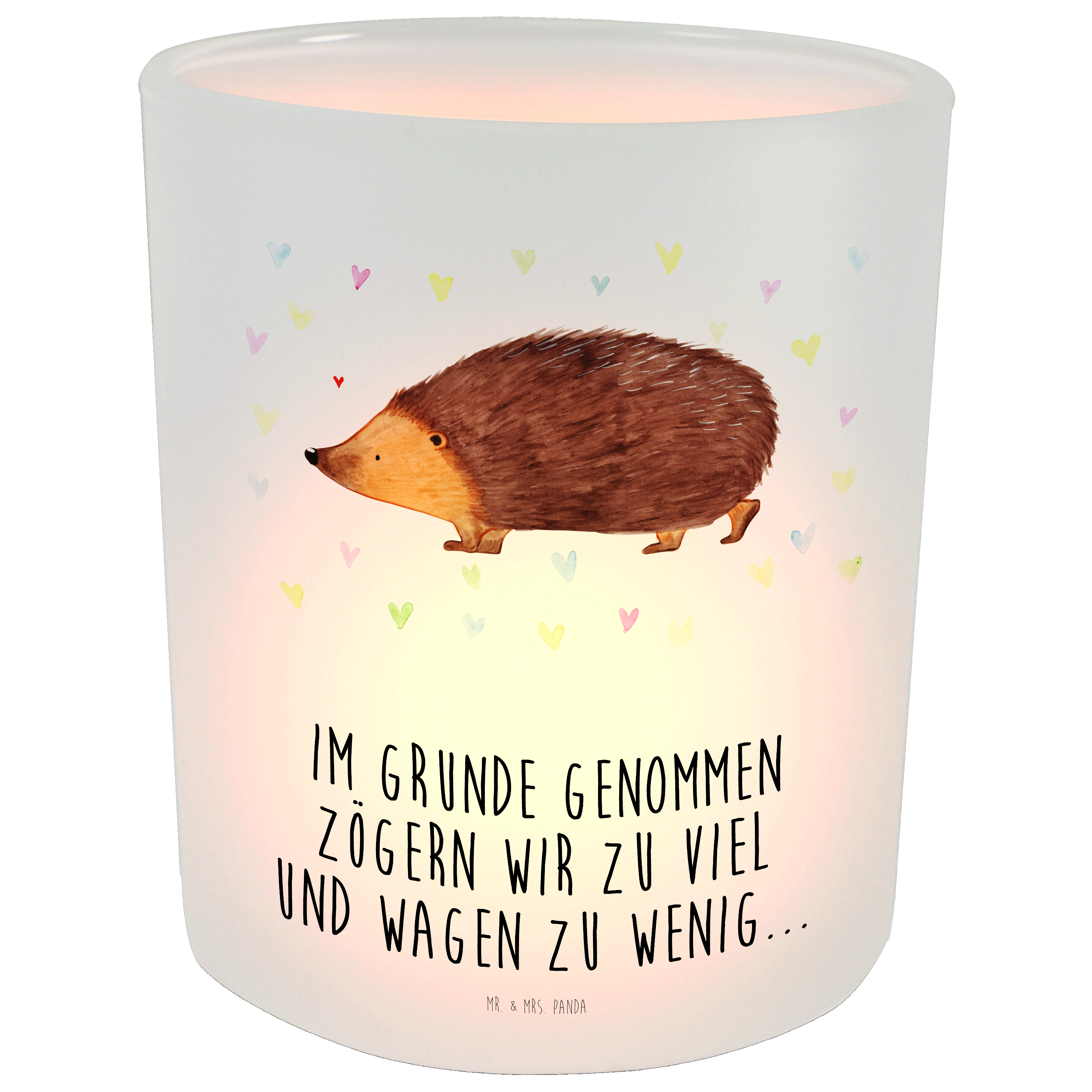 Windlicht Igel Herzen