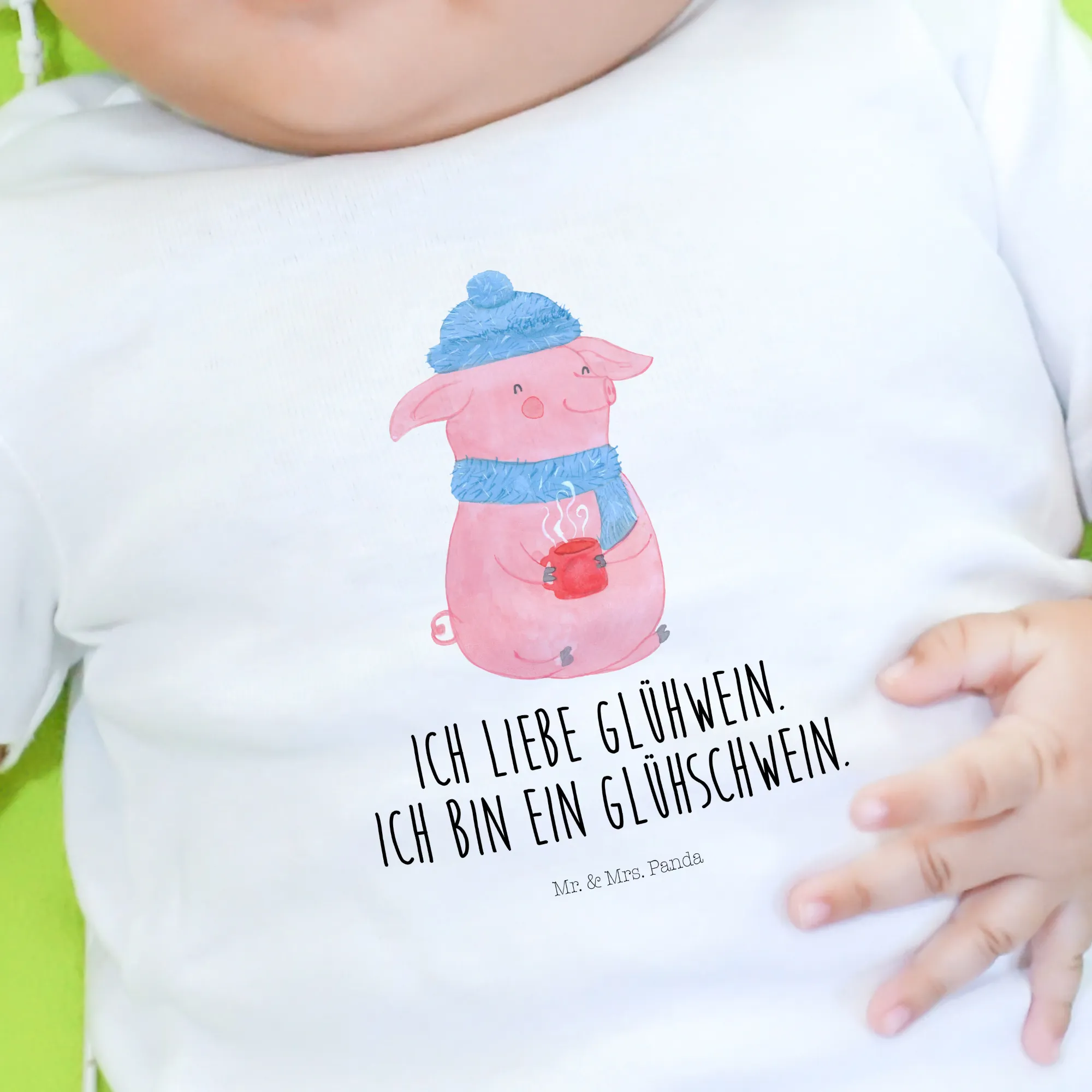 Organic Baby Shirt Schwein Glühwein