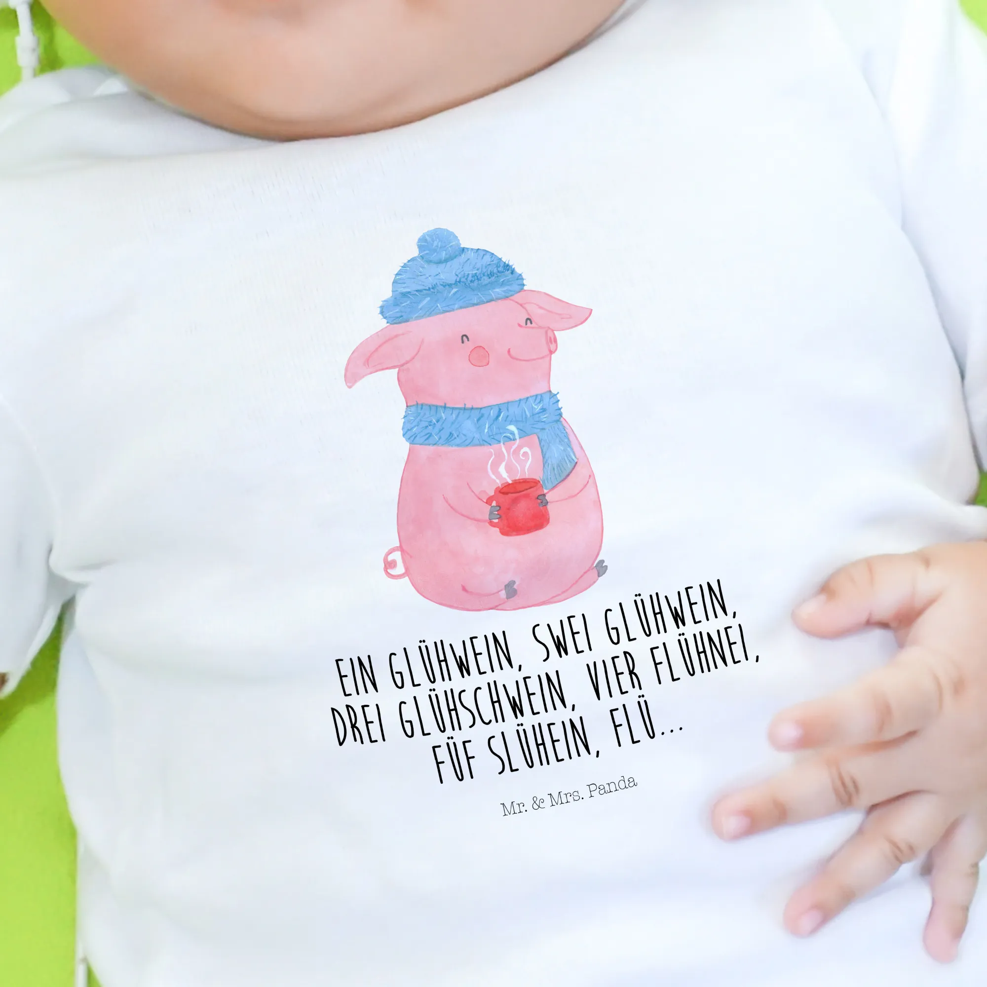 Organic Baby Shirt Schweinchen Glühwein