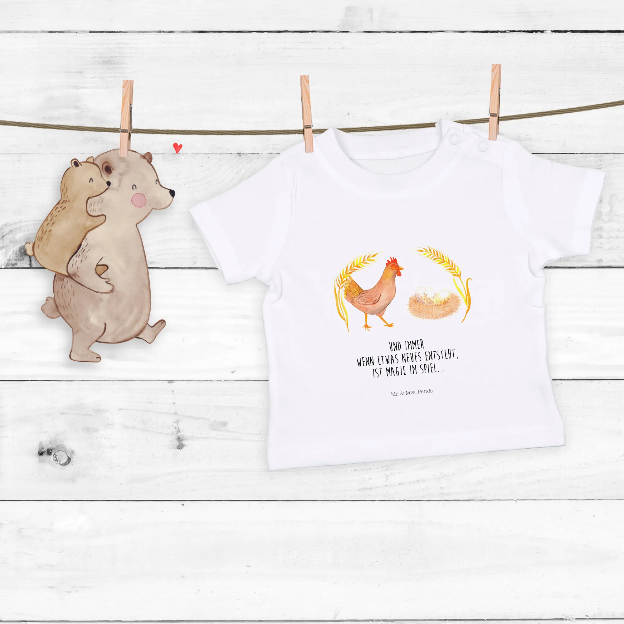 Organic Baby Shirt Huhn Stolz