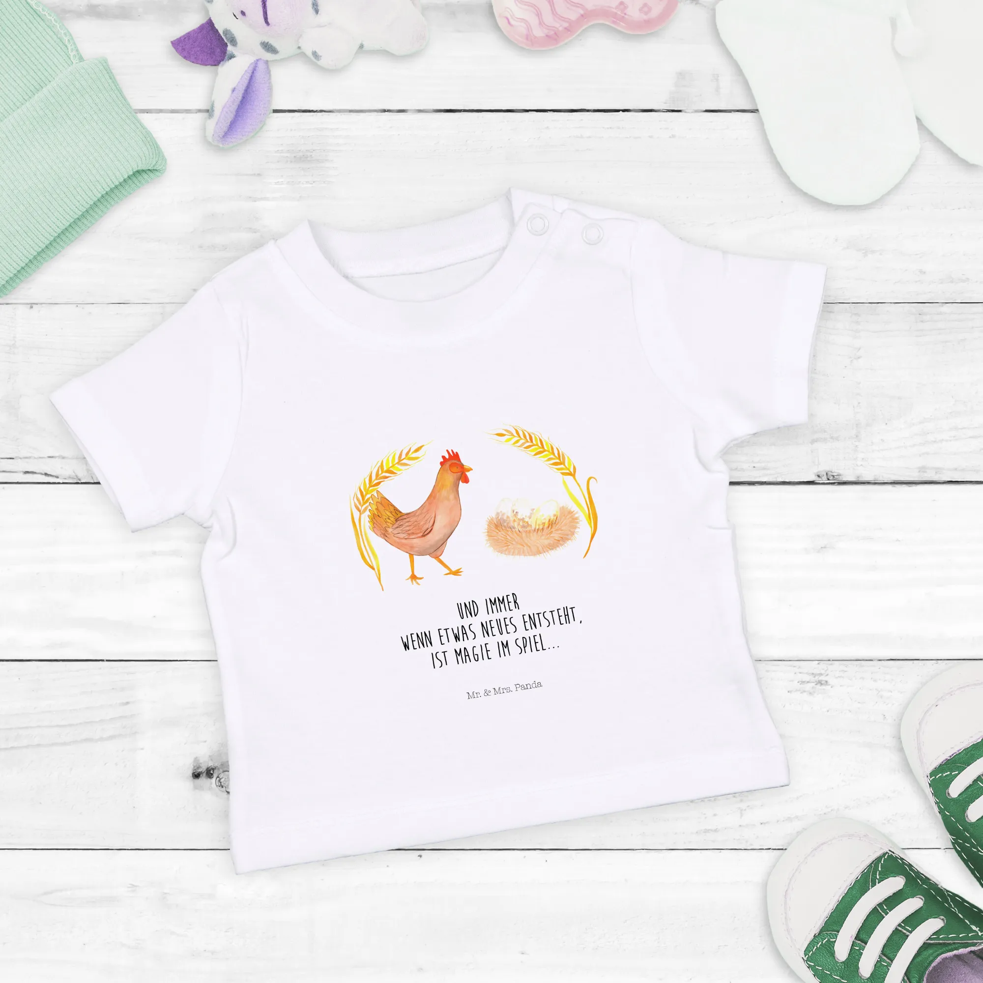 Organic Baby Shirt Huhn Stolz