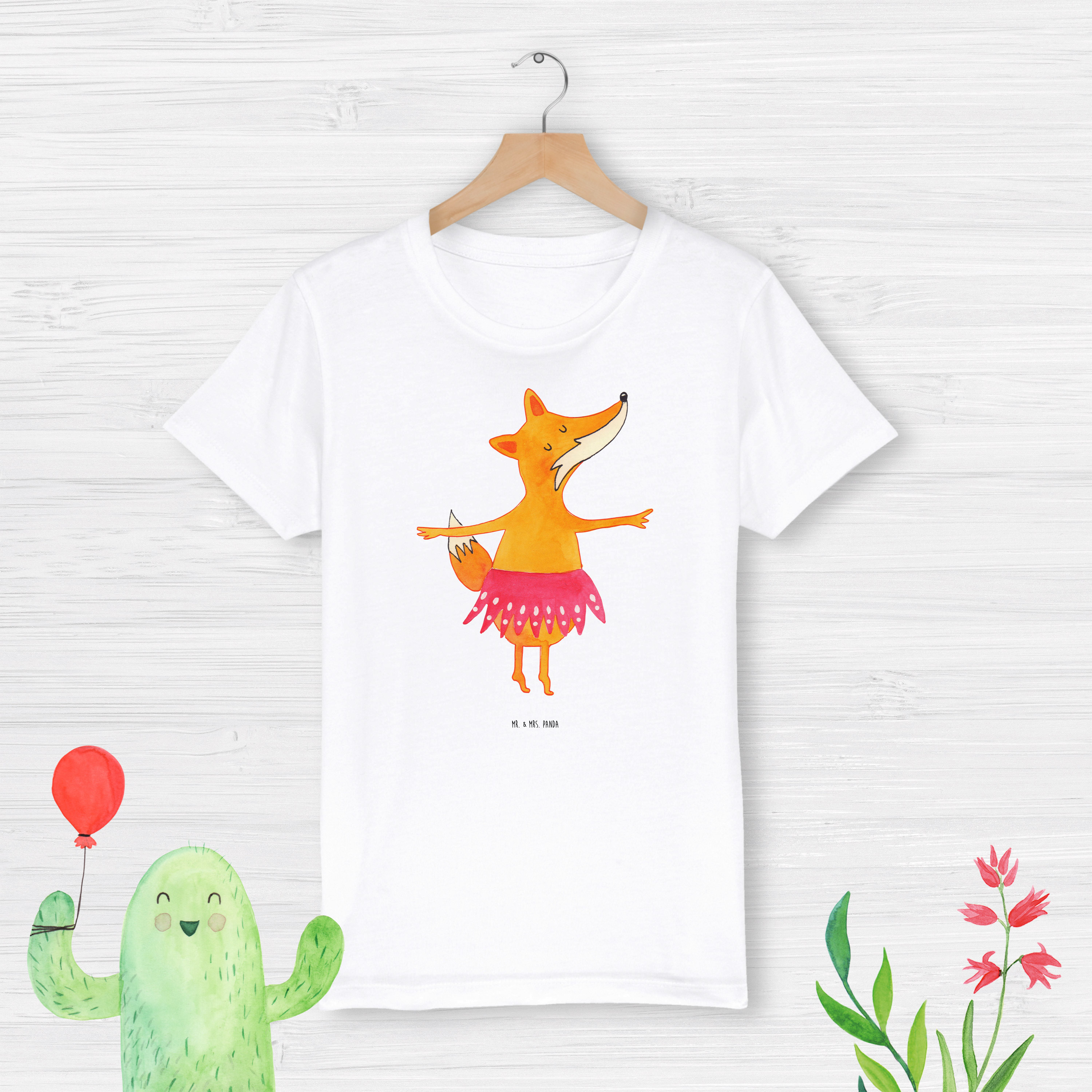 Organic Kinder T-Shirt Fuchs Ballerina