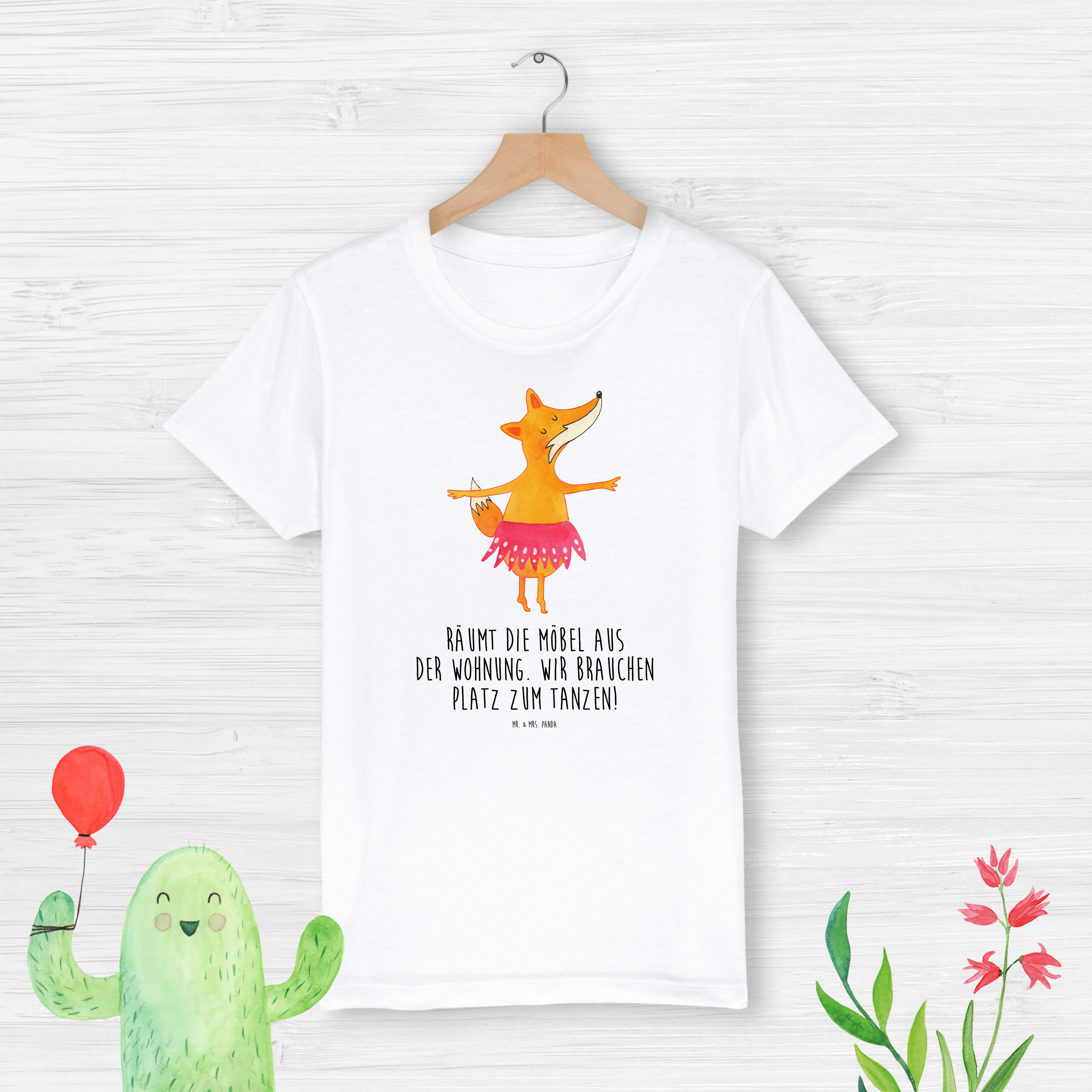 Organic Kinder T-Shirt Fuchs Ballerina