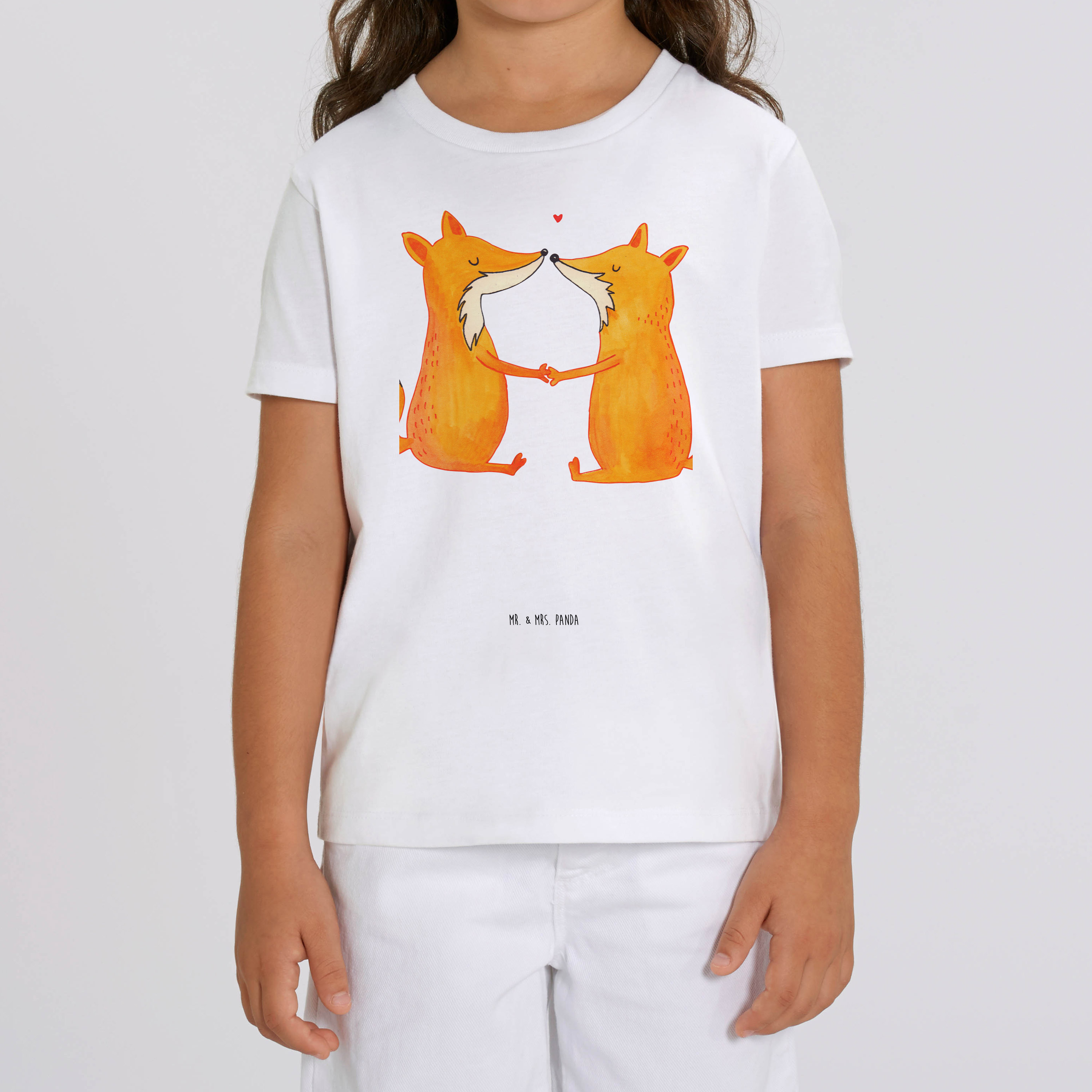 Organic Kinder T-Shirt Füchse Liebe