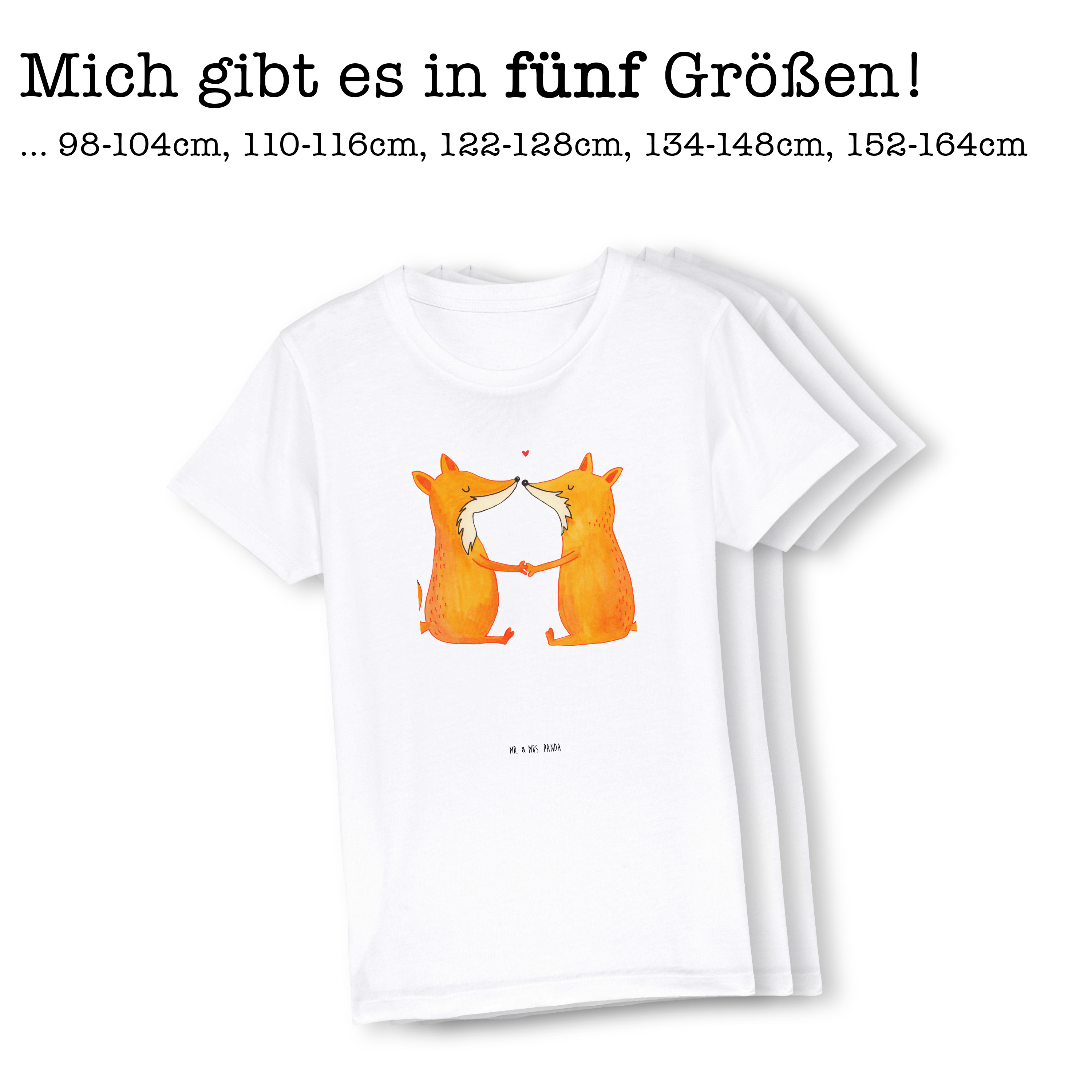 Organic Kinder T-Shirt Füchse Liebe