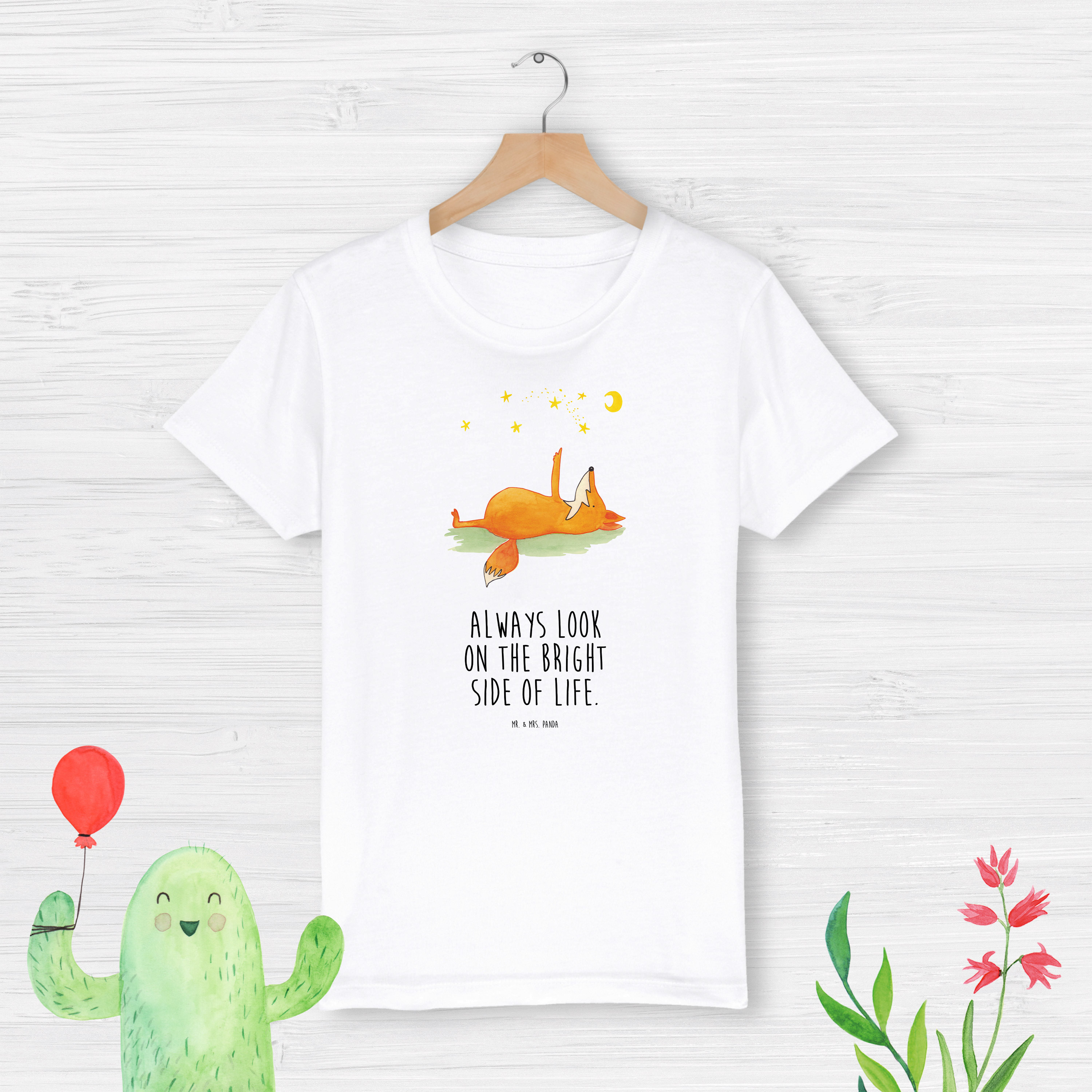 Organic Kinder T-Shirt Fuchs Sterne