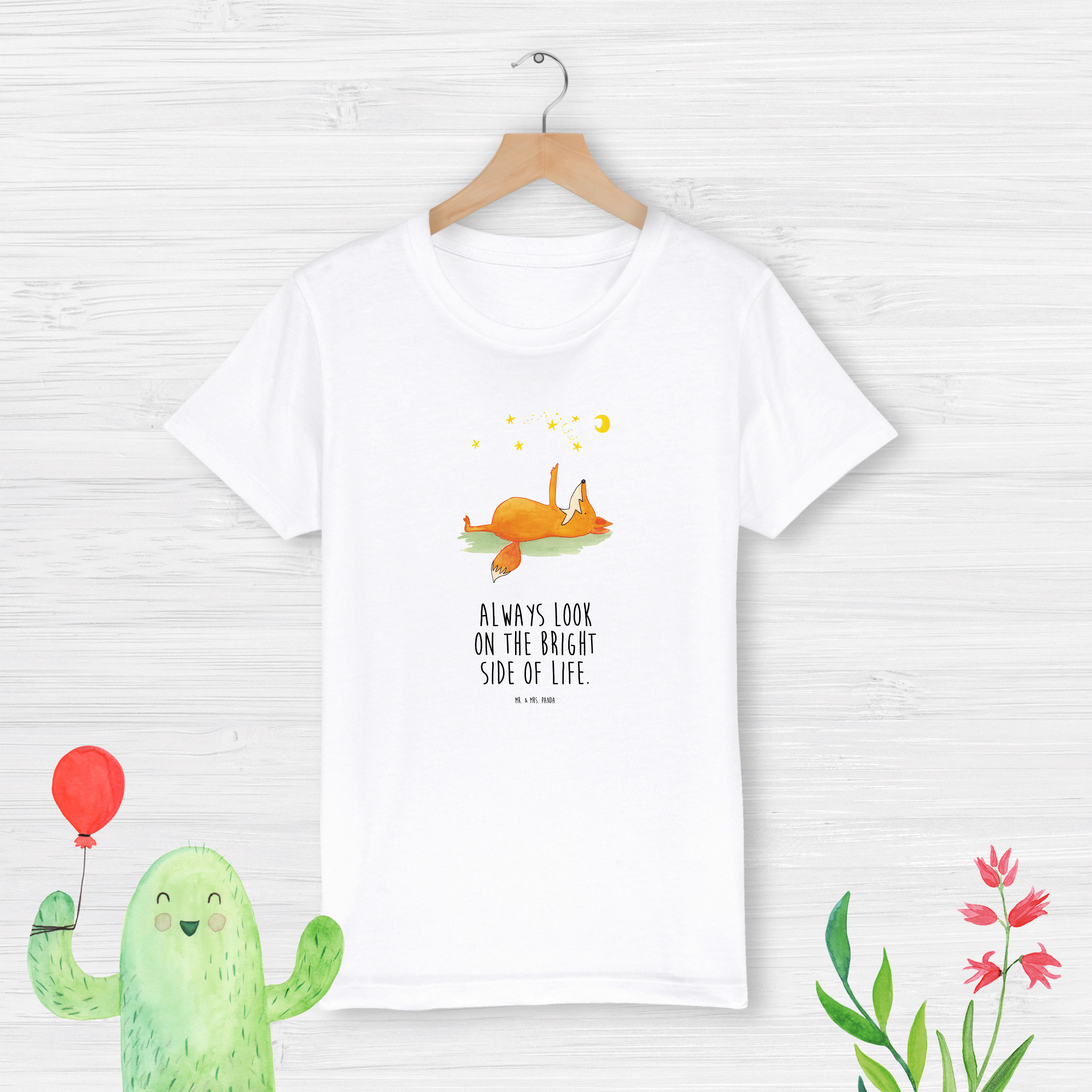 Organic Kinder T-Shirt Fuchs Sterne