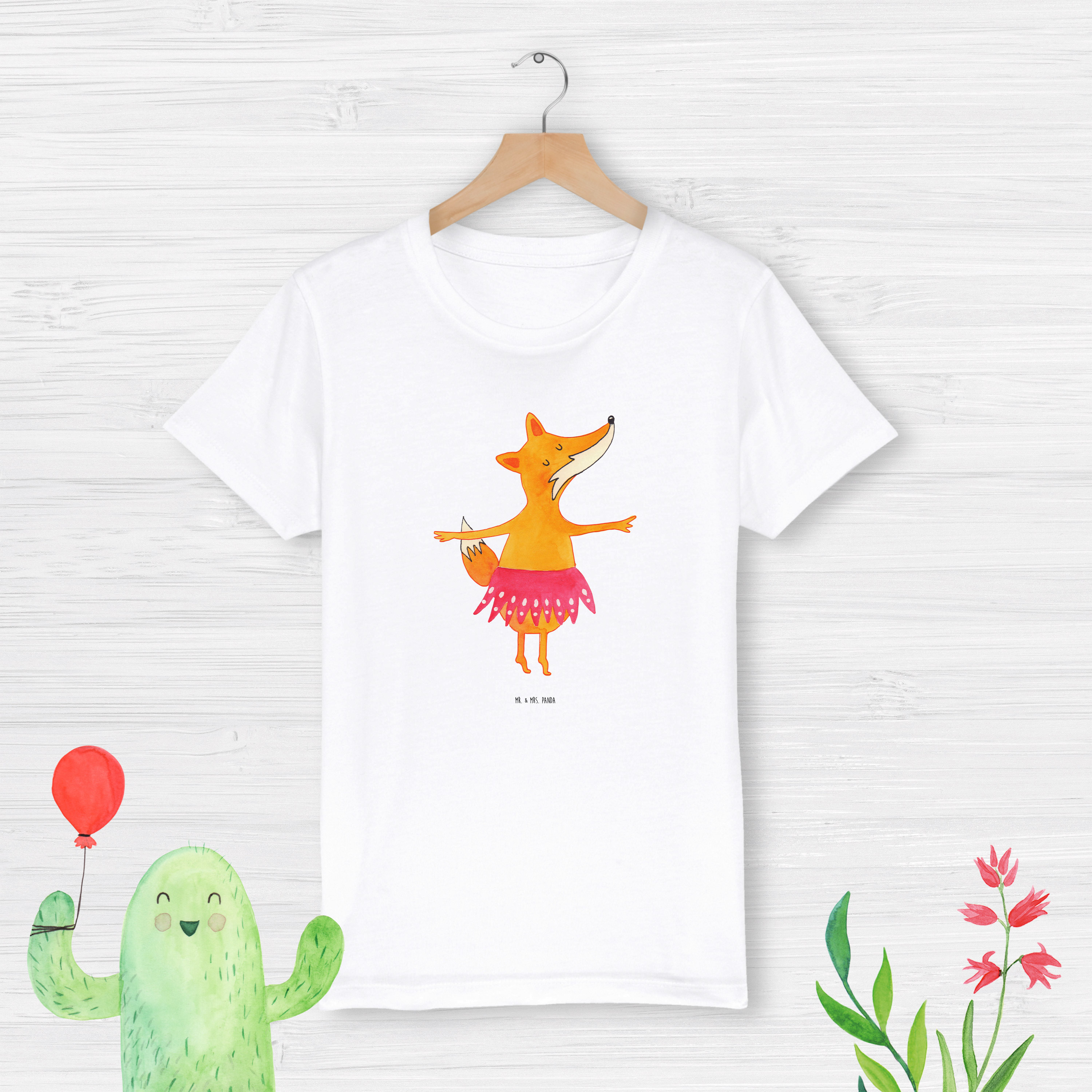 Organic Kinder T-Shirt Fuchs Ballerina