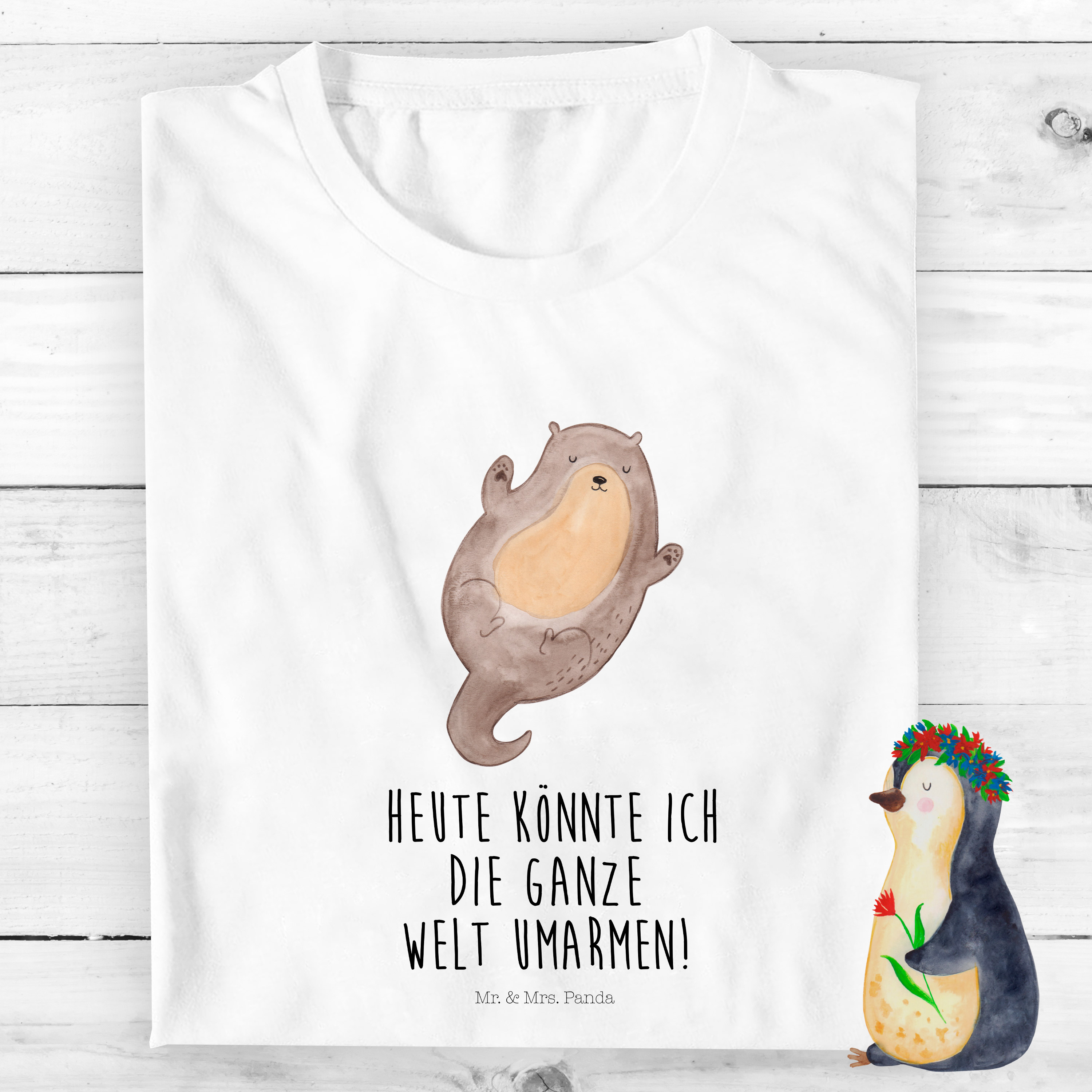 Organic Kinder T-Shirt Otter Umarmen