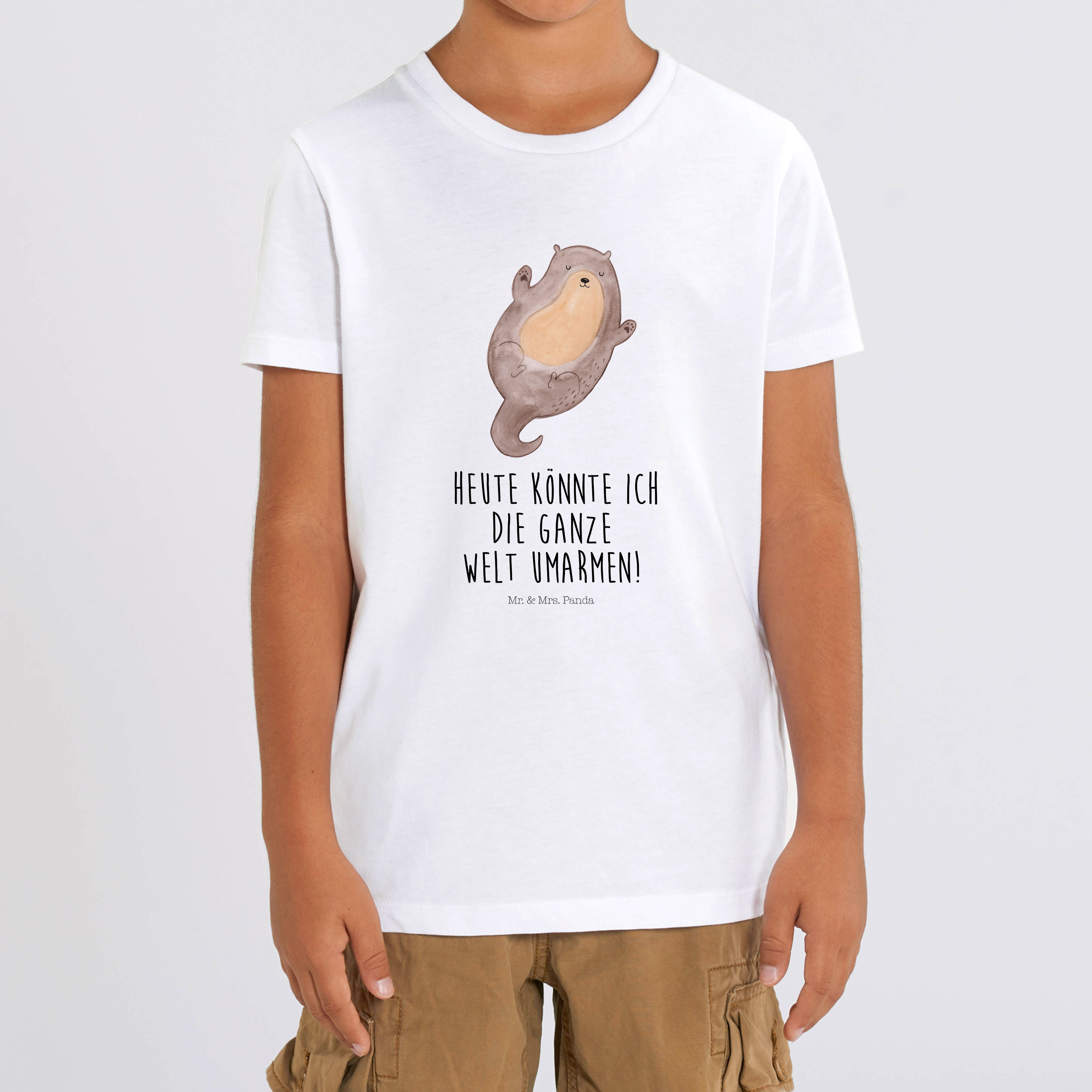 Organic Kinder T-Shirt Otter Umarmen