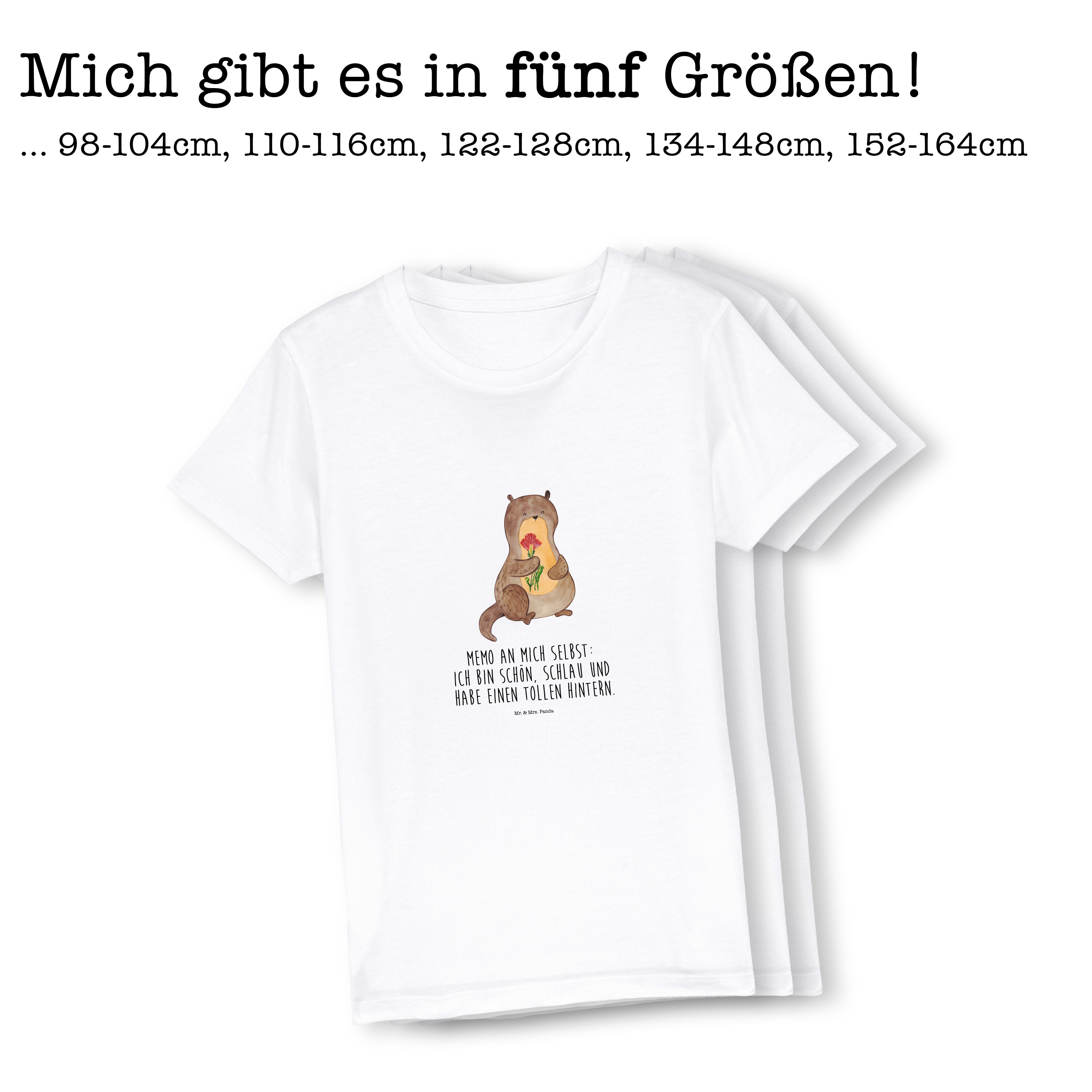 Organic Kinder T-Shirt Otter Blumenstrauß