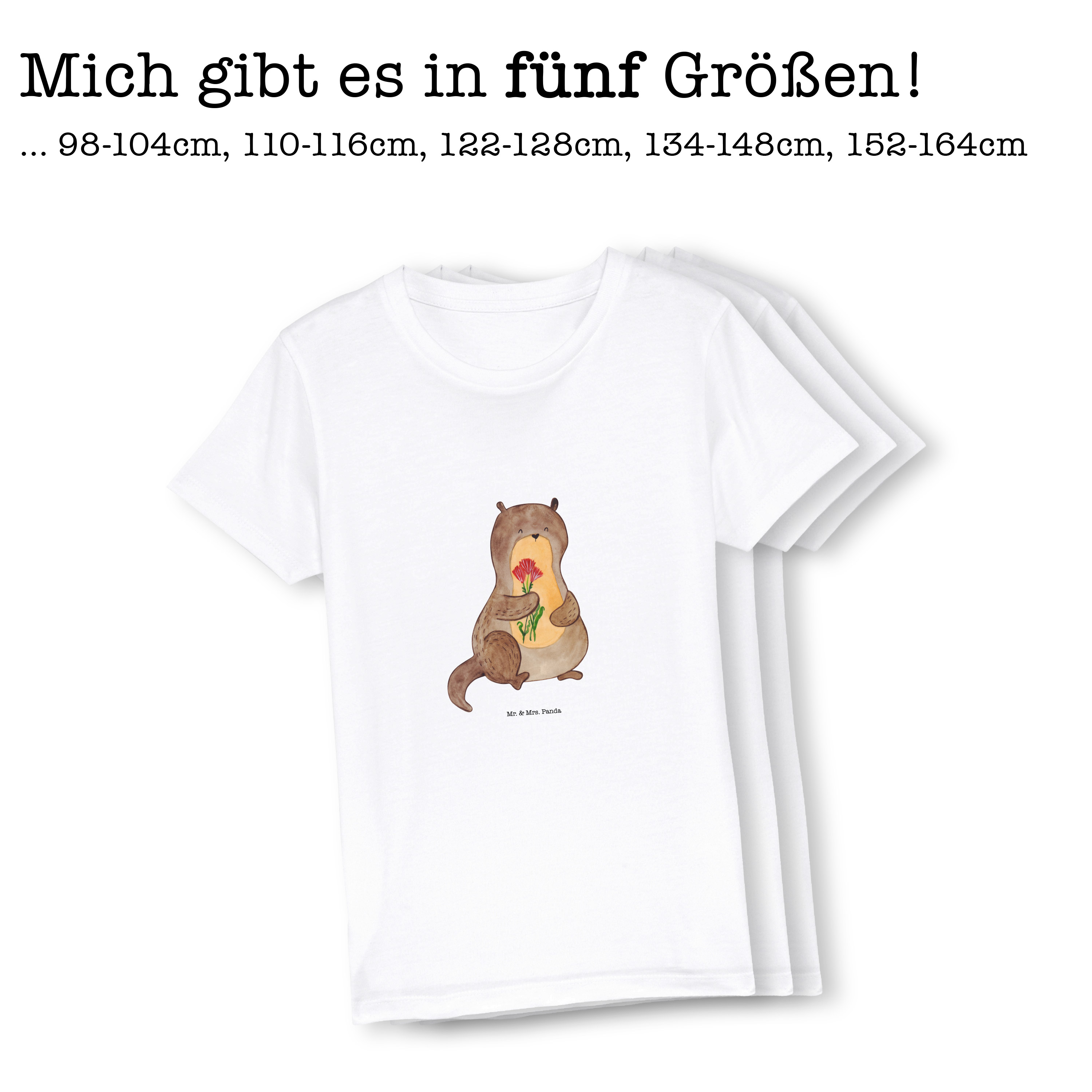 Organic Kinder T-Shirt Otter Blumenstrauß