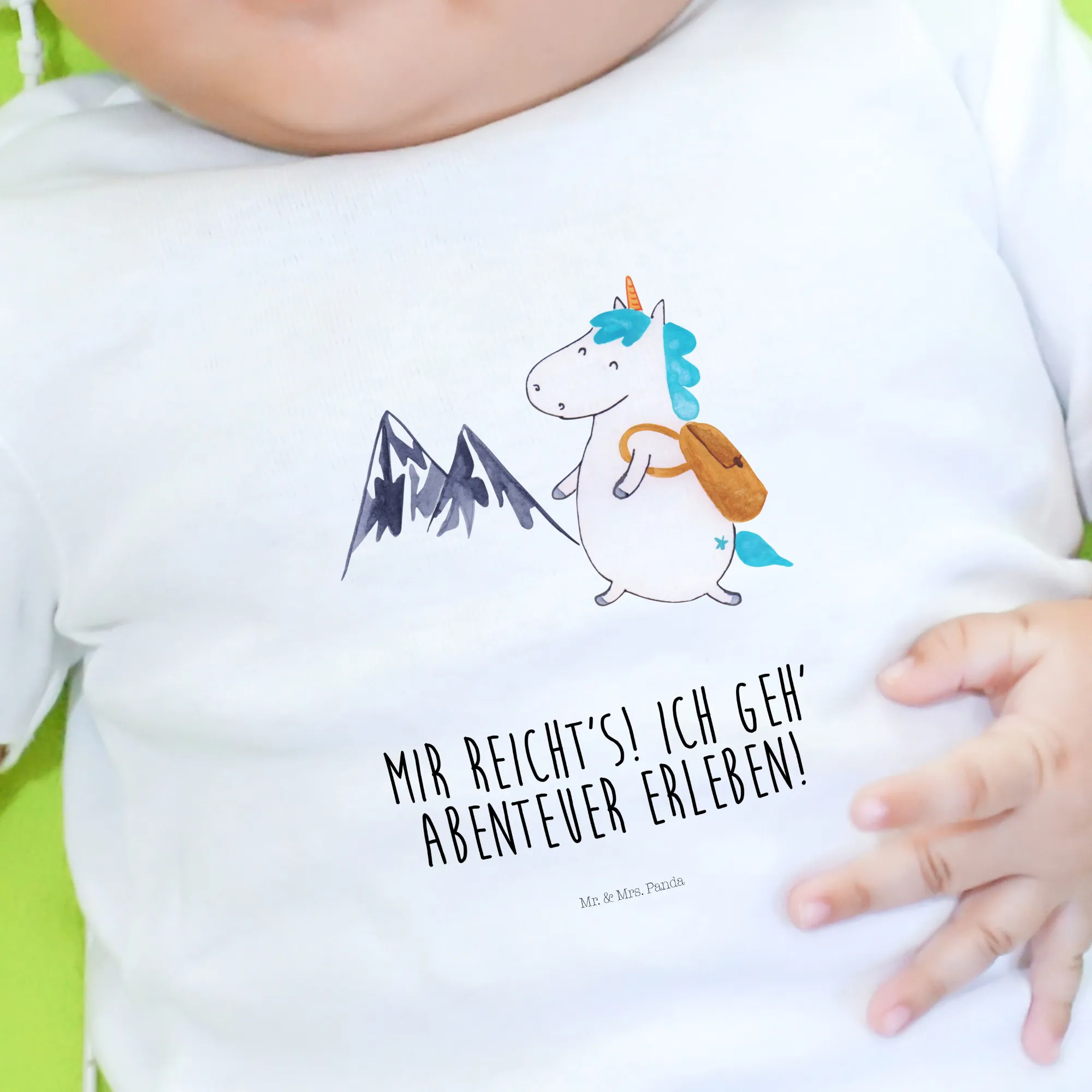 Organic Baby Shirt Einhorn Bergsteiger