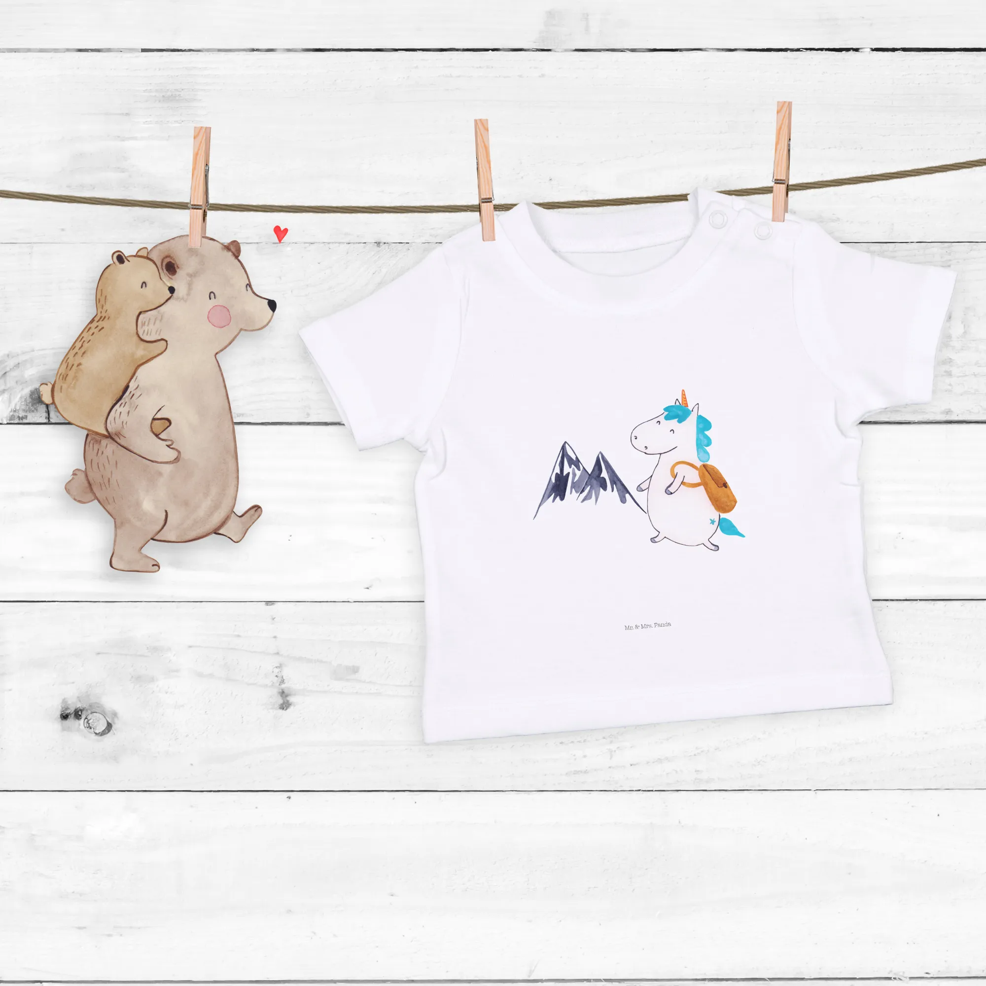 Organic Baby Shirt Einhorn Bergsteiger