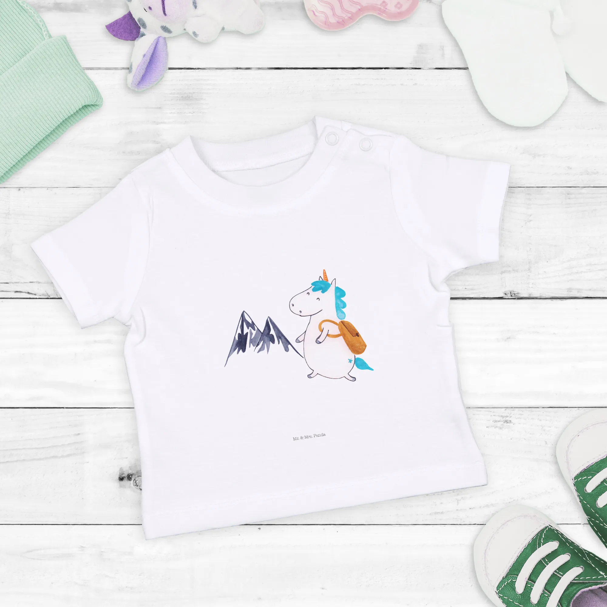 Organic Baby Shirt Einhorn Bergsteiger