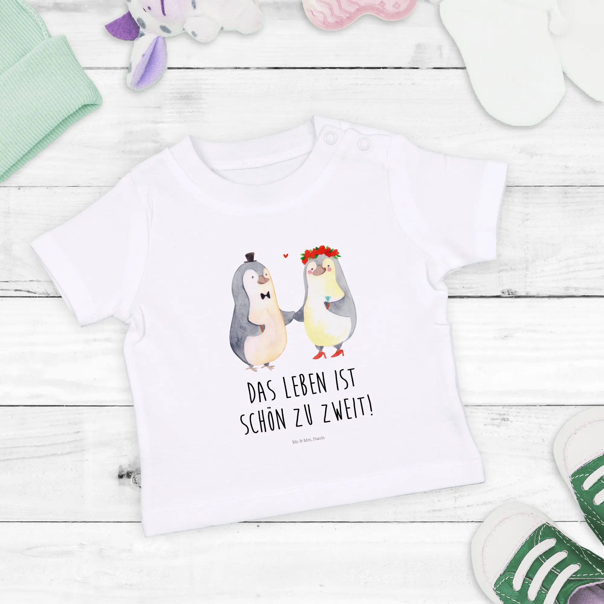 Organic Baby Shirt Pinguin Heirat