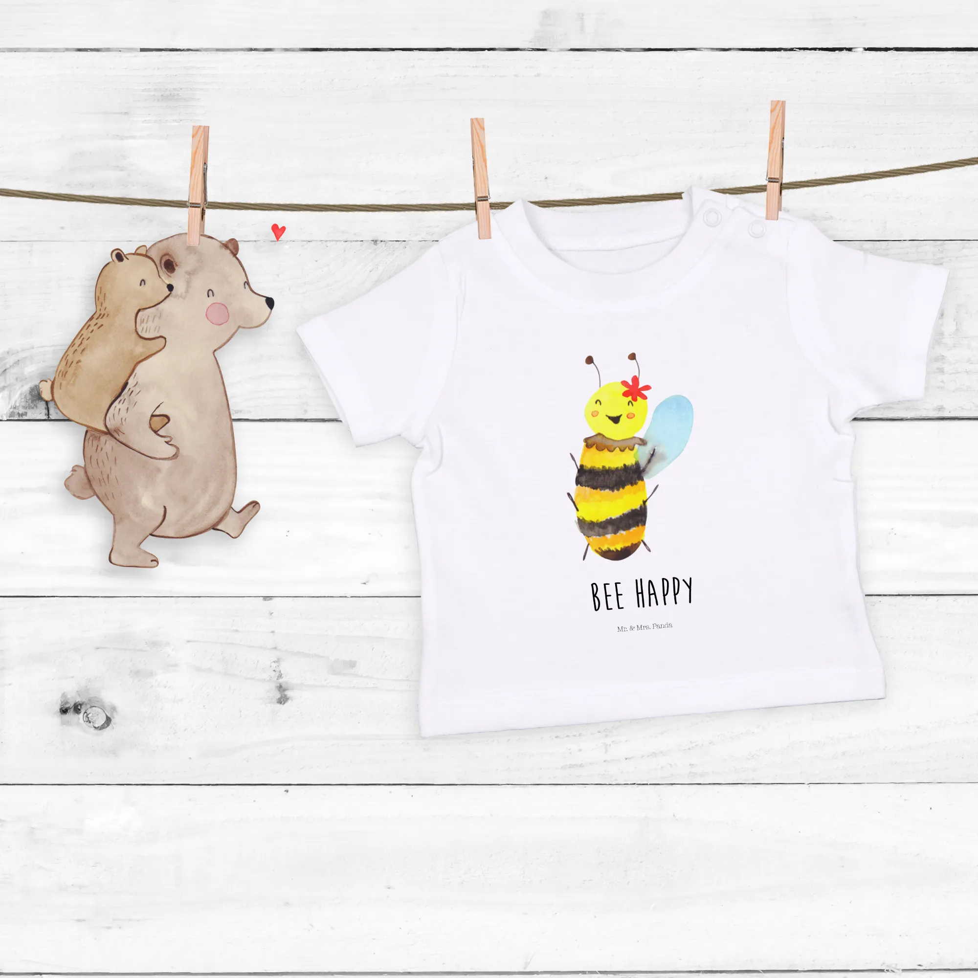 Organic Baby Shirt Biene Happy