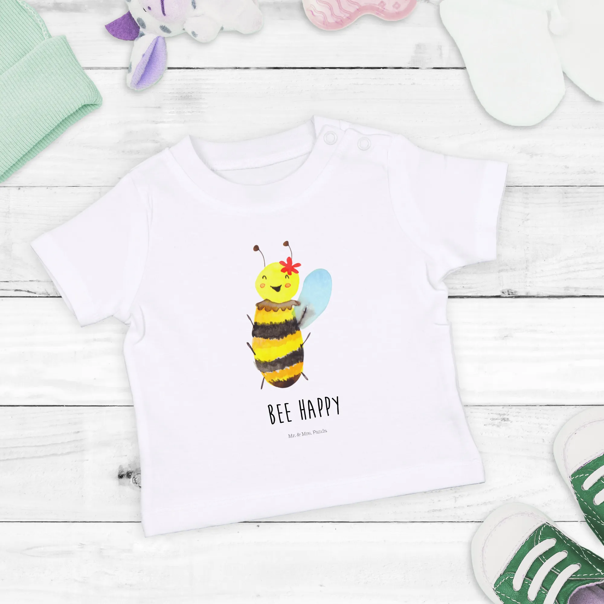 Organic Baby Shirt Biene Happy