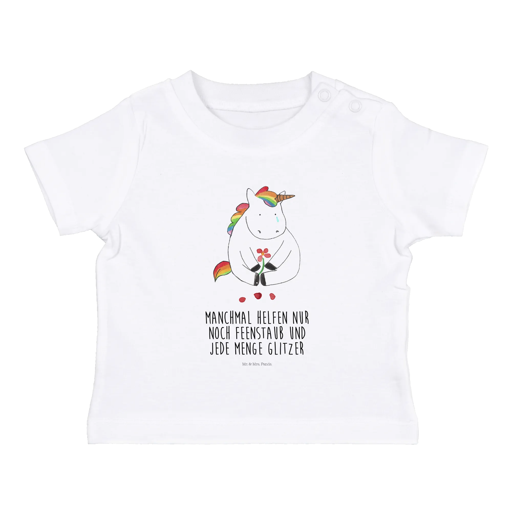 Organic Baby Shirt Einhorn Traurig