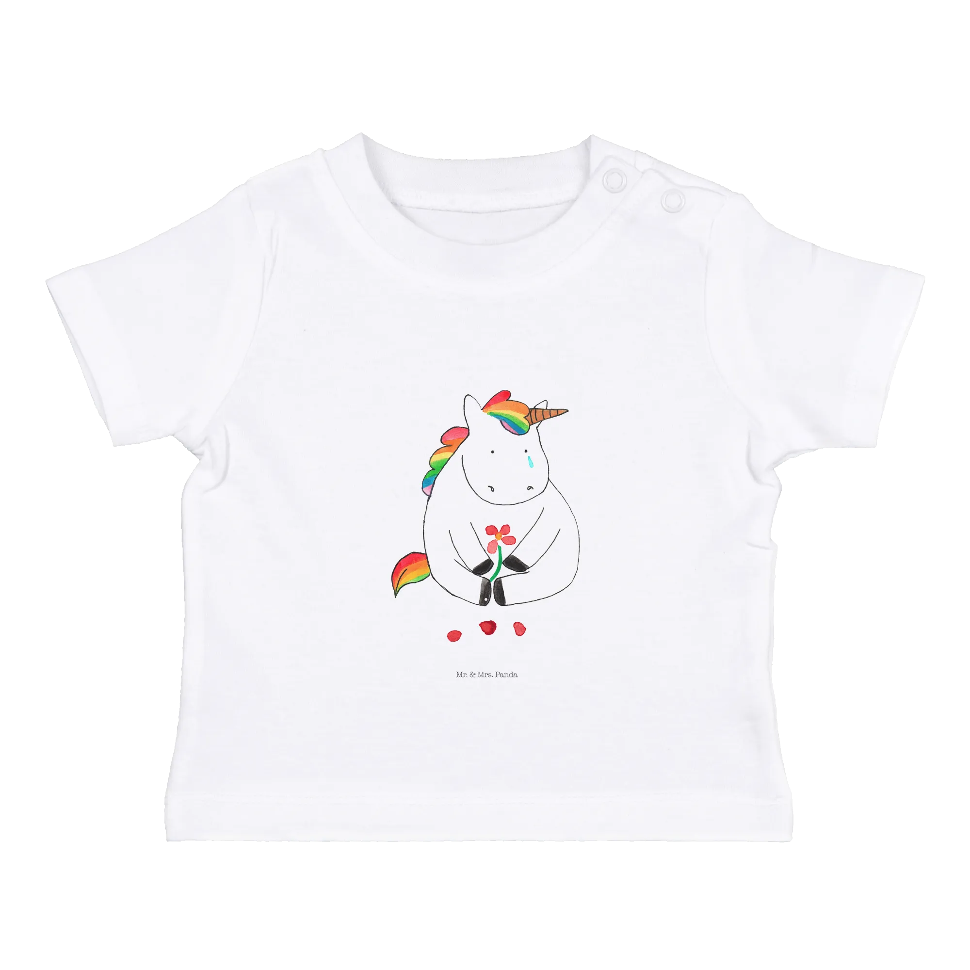 Organic Baby Shirt Einhorn Traurig