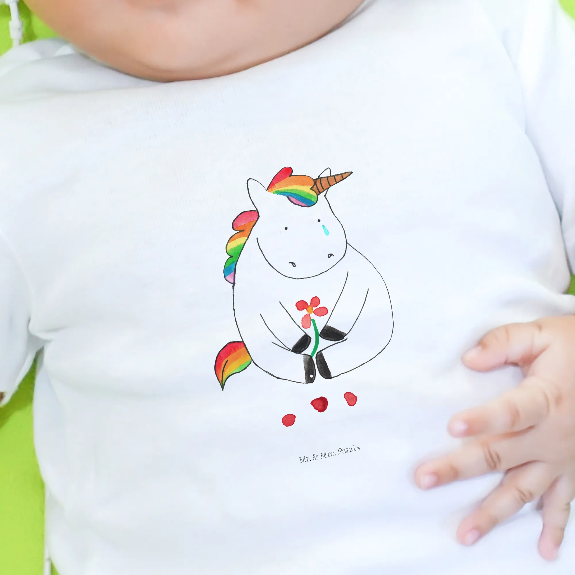 Organic Baby Shirt Einhorn Traurig