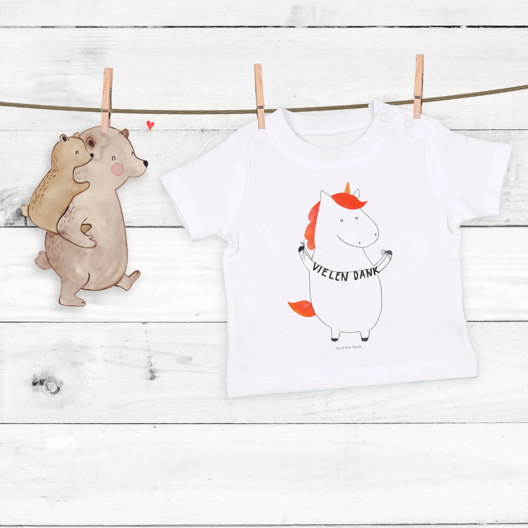 Organic Baby Shirt Einhorn Dankeschön