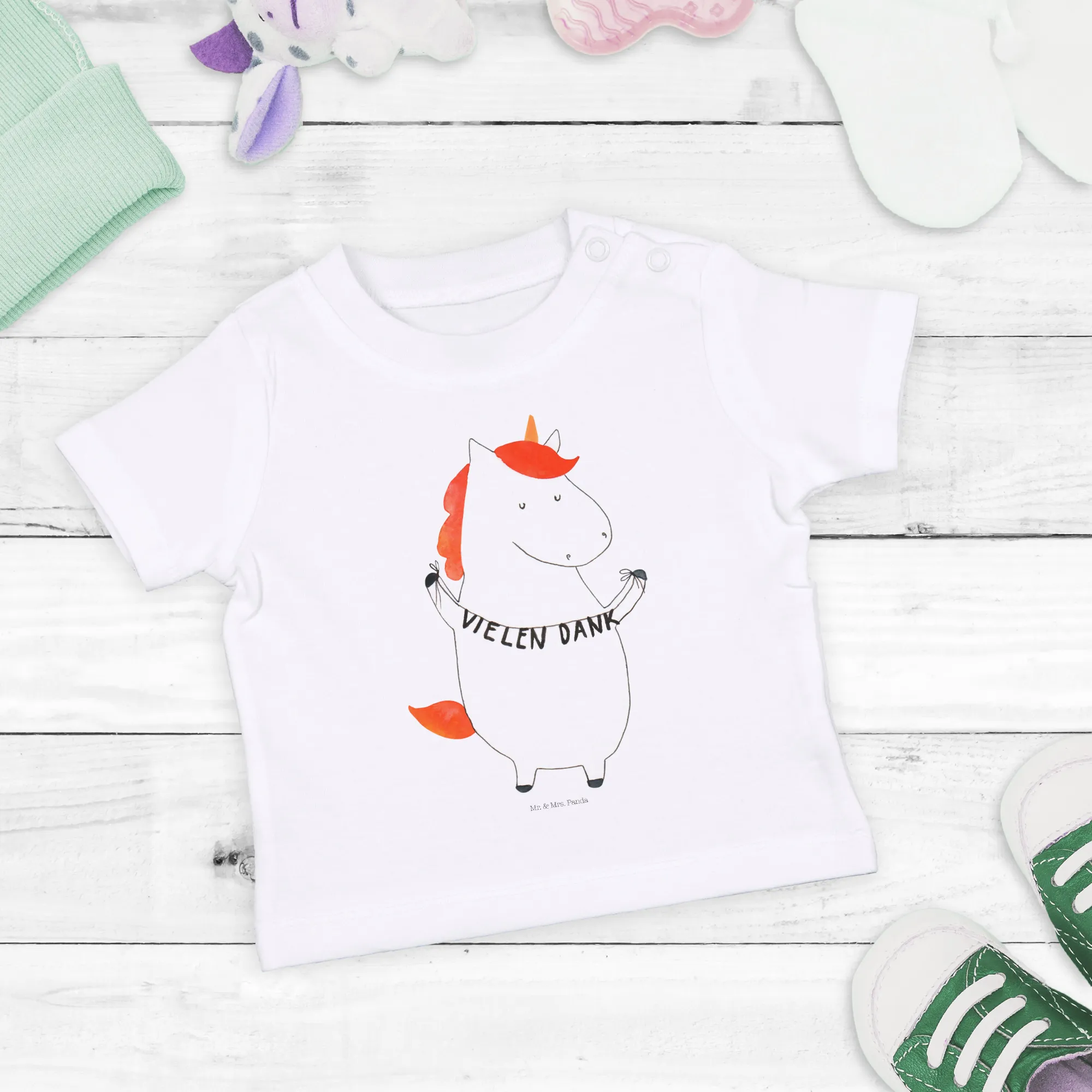 Organic Baby Shirt Einhorn Dankeschön