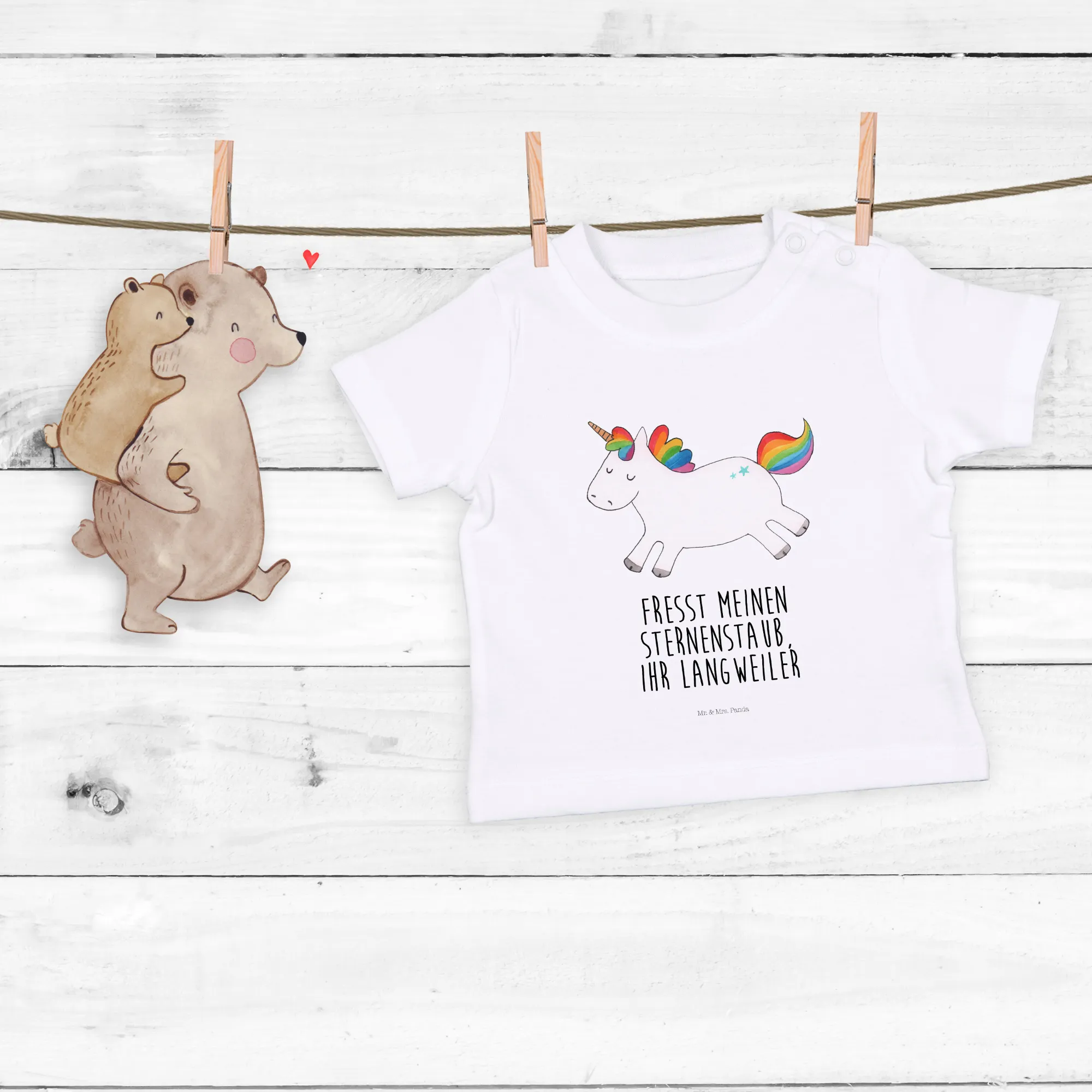 Organic Baby Shirt Einhorn Happy