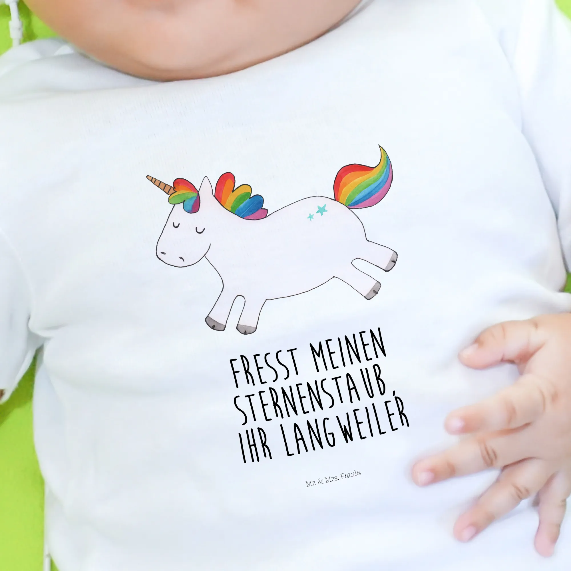 Organic Baby Shirt Einhorn Happy