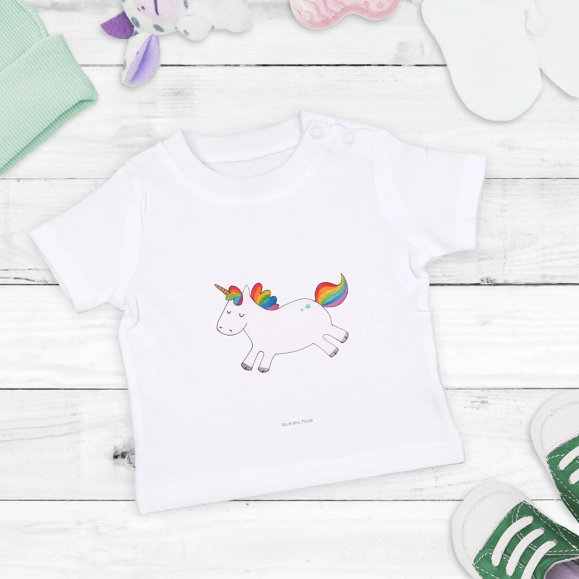 Organic Baby Shirt Einhorn Happy