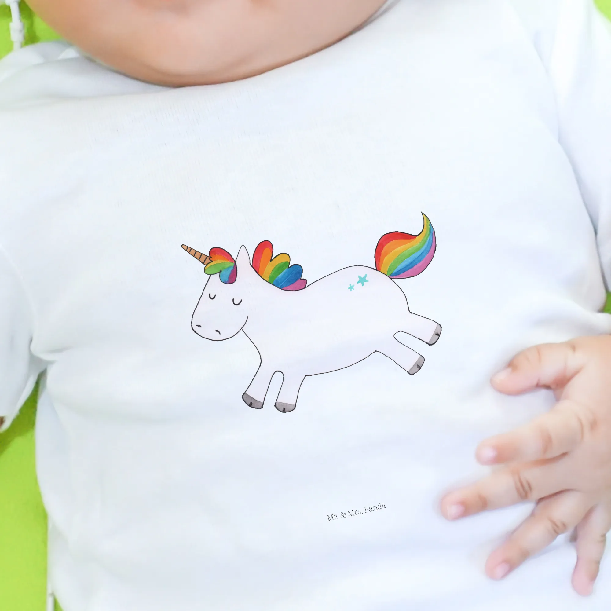 Organic Baby Shirt Einhorn Happy