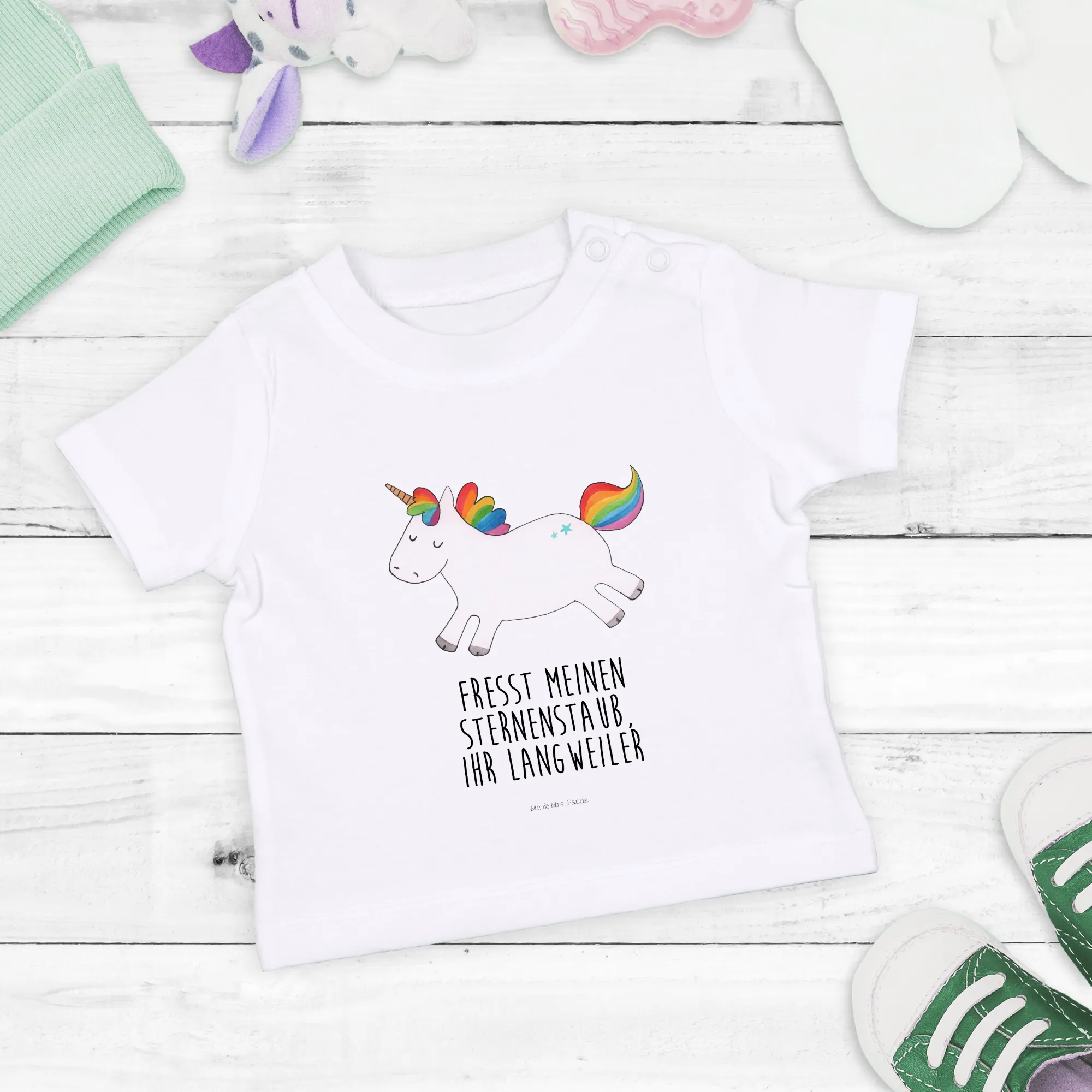 Organic Baby Shirt Einhorn Happy