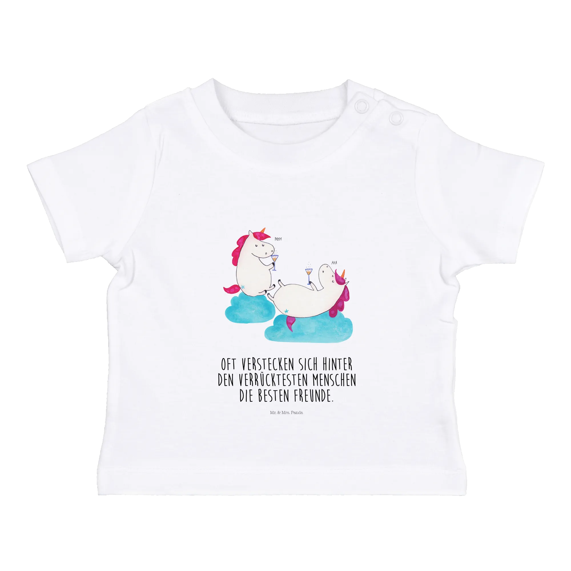 Organic Baby Shirt Einhorn Sekt