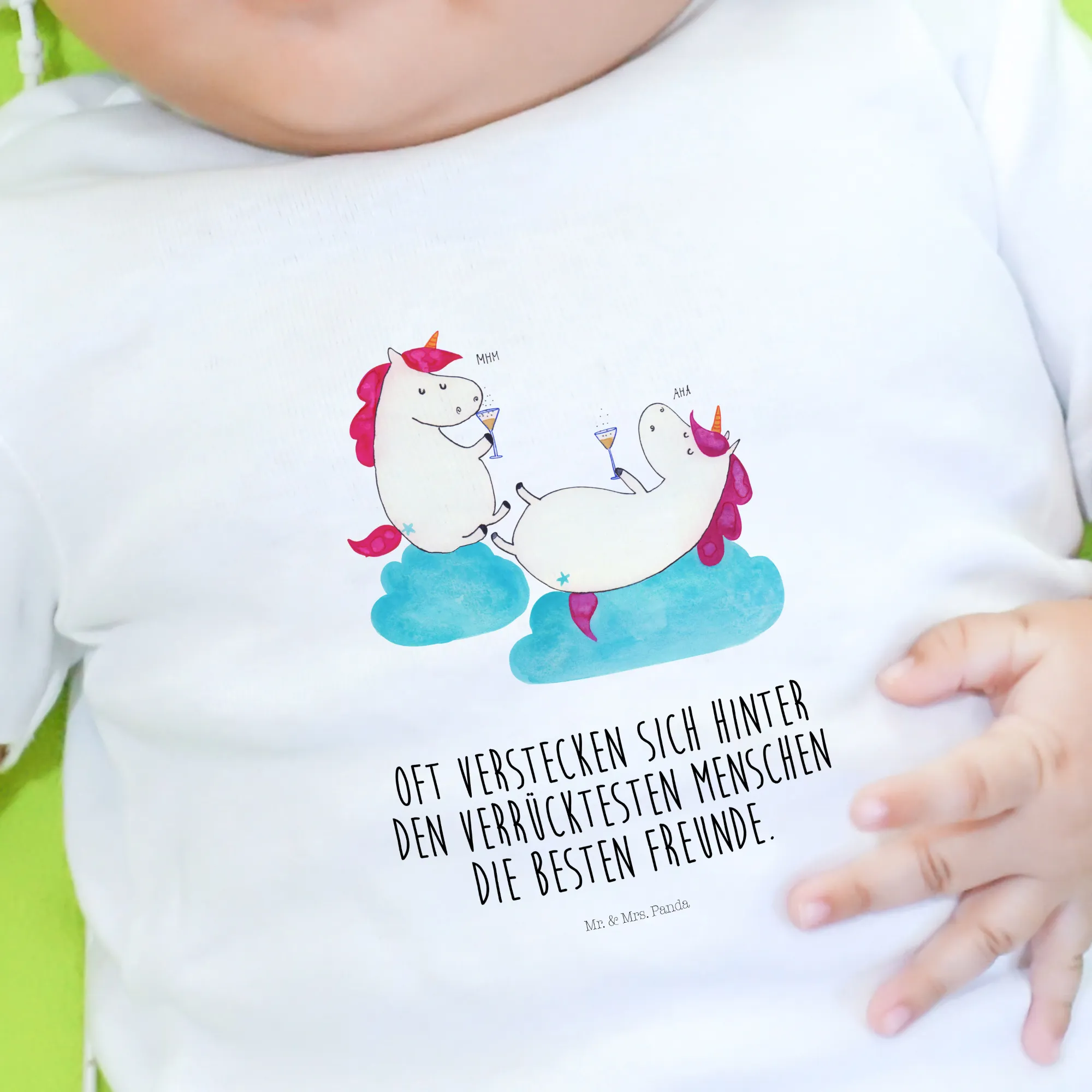 Organic Baby Shirt Einhorn Sekt