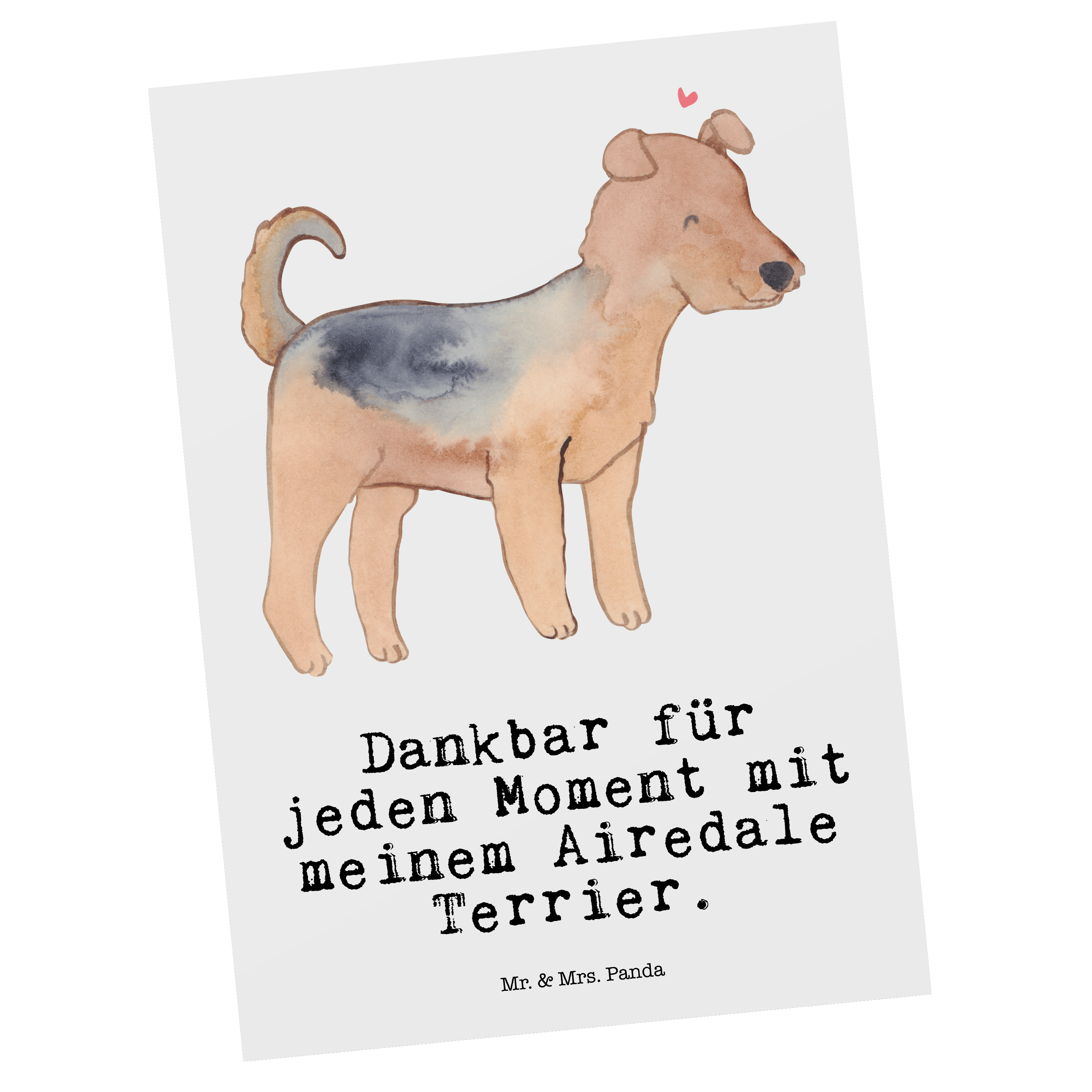 Postkarte Airedale Terrier Moment