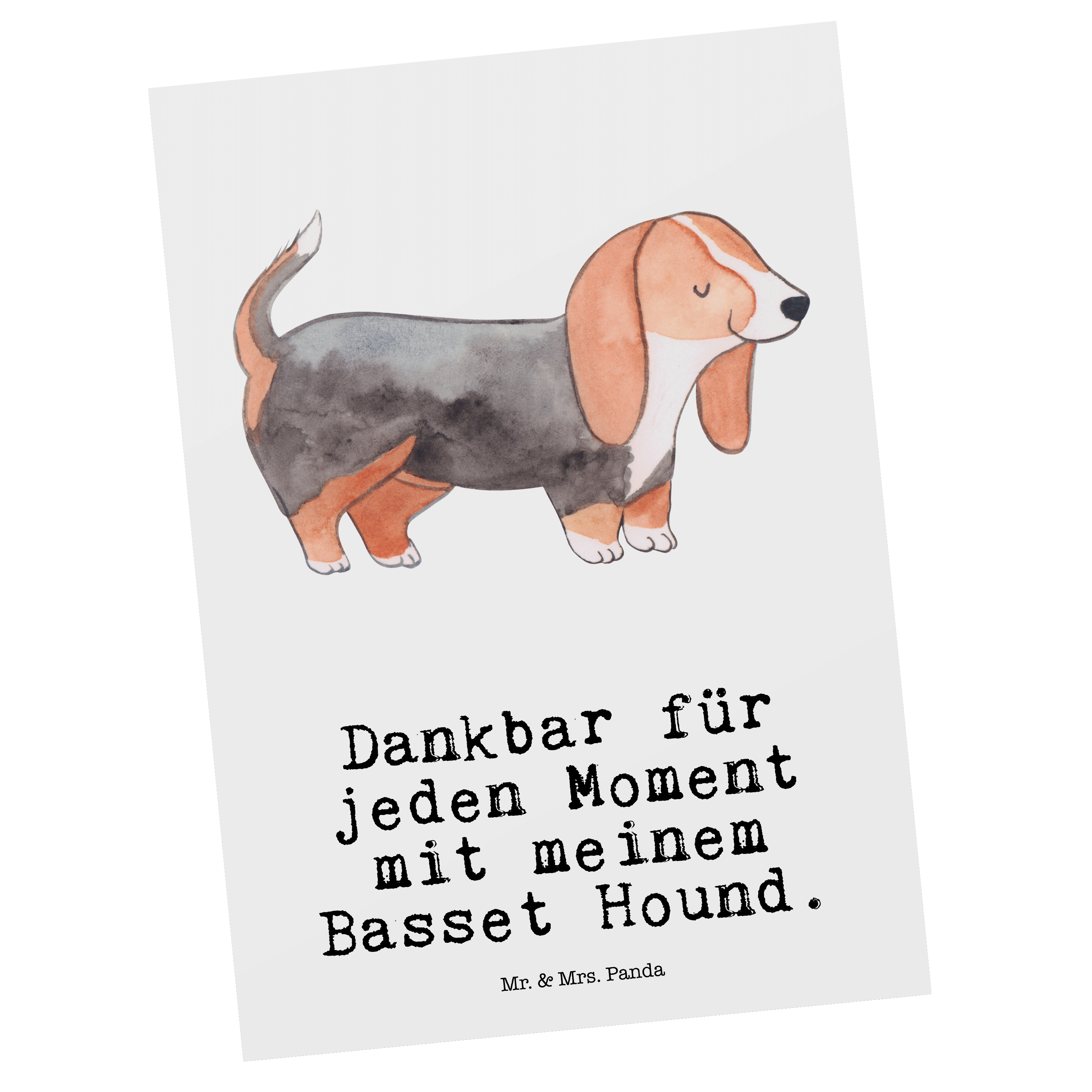 Postkarte Basset Hound Moment