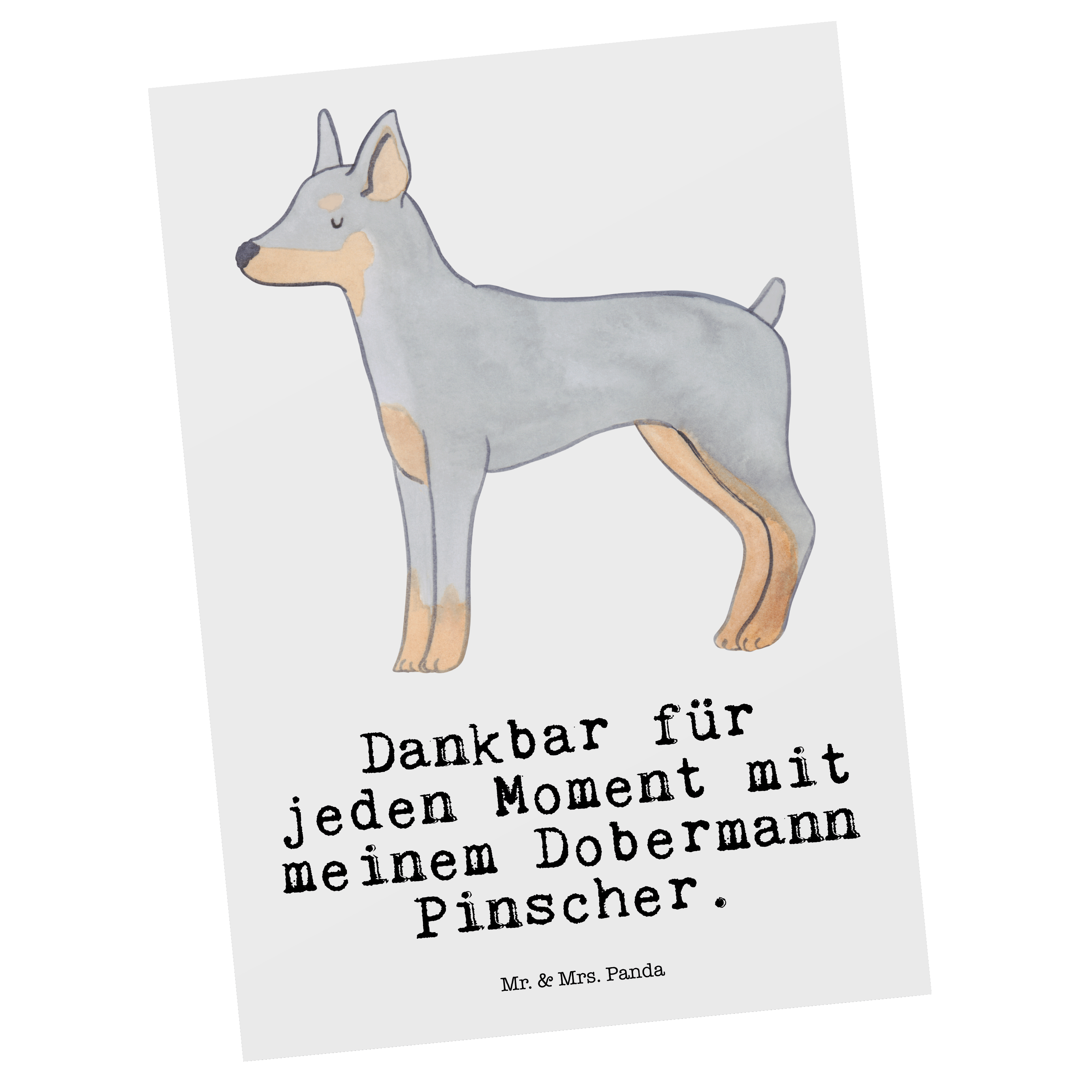 Postkarte Dobermann Pinscher Moment