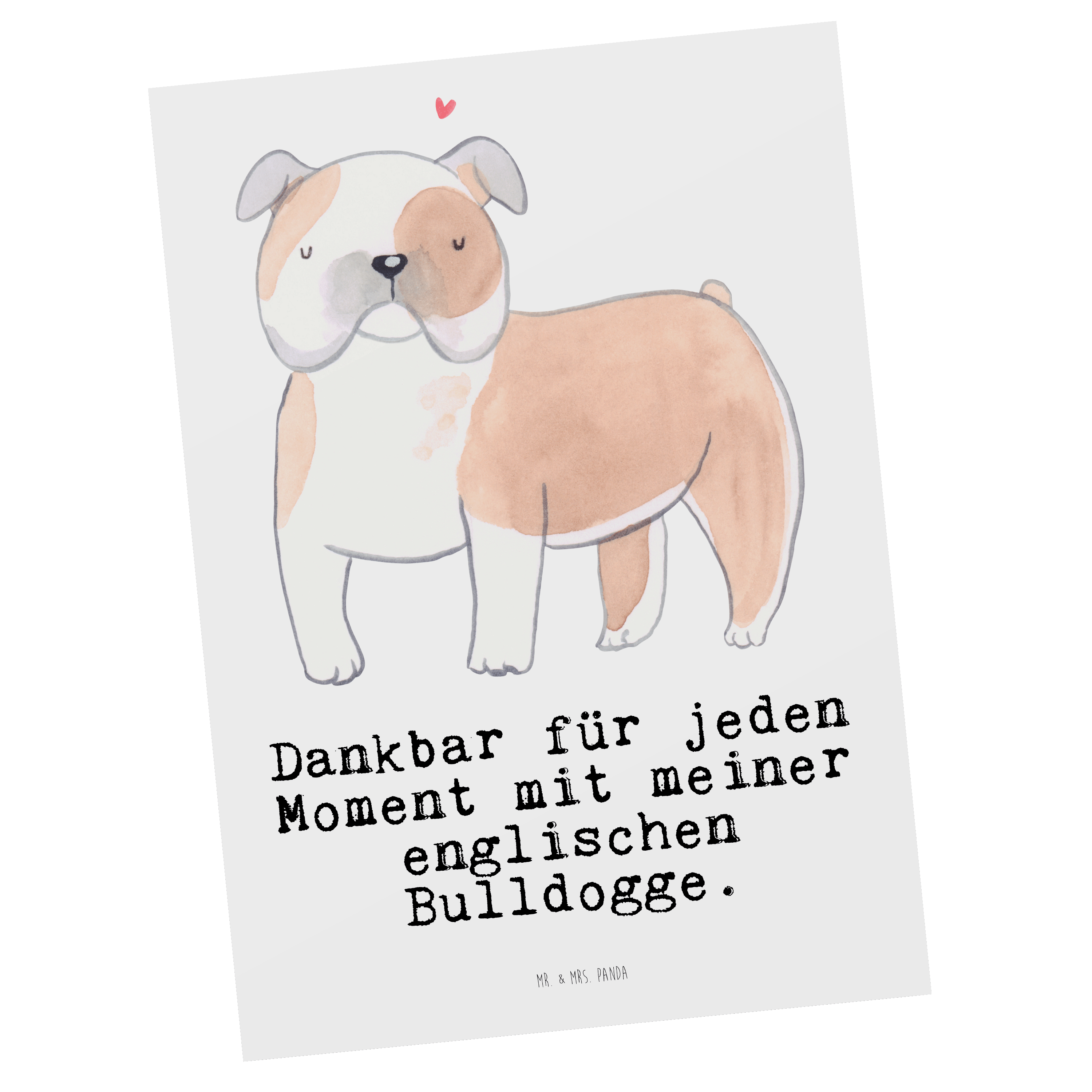 Postkarte Englische Bulldogge Moment