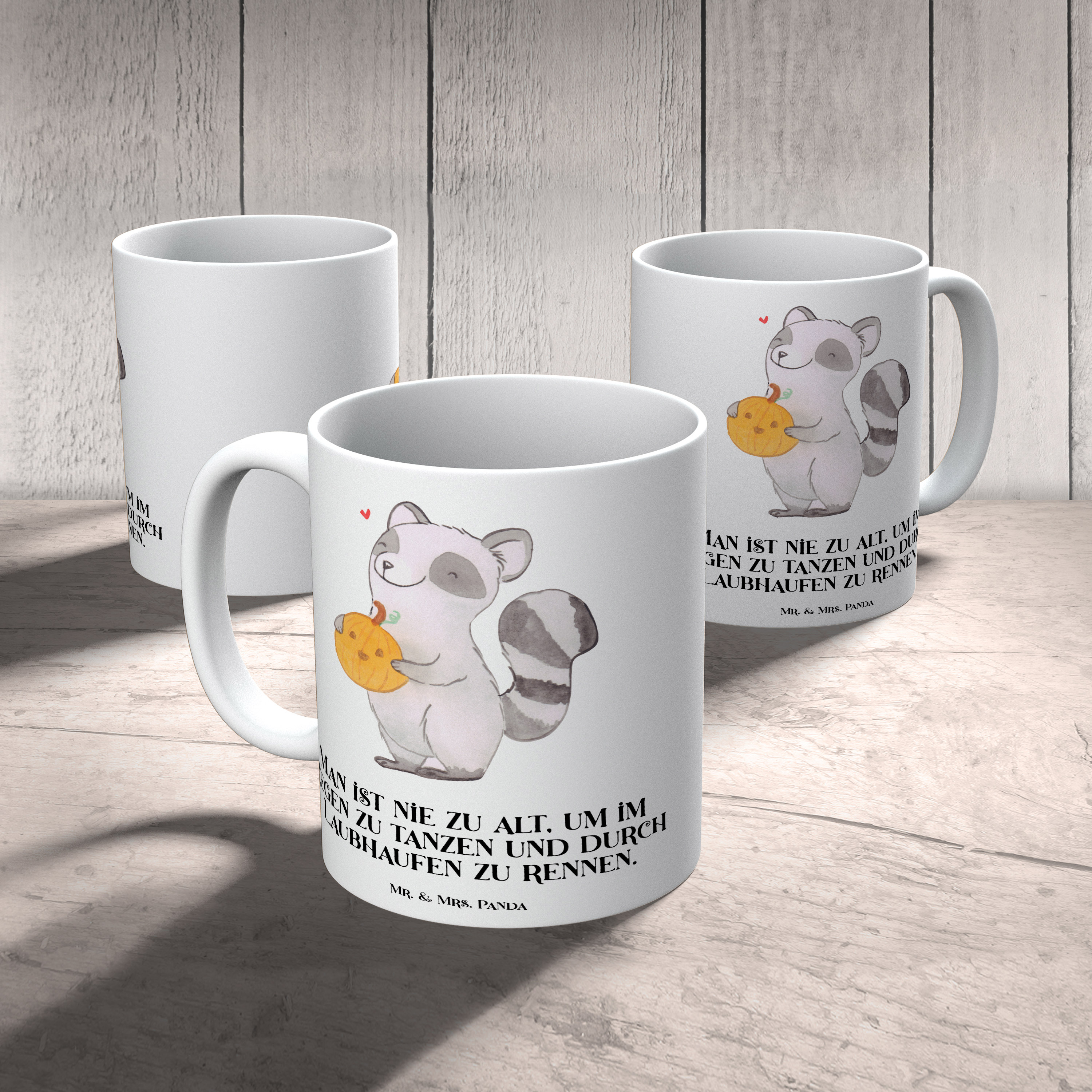 Tasse Waschbär Kürbis