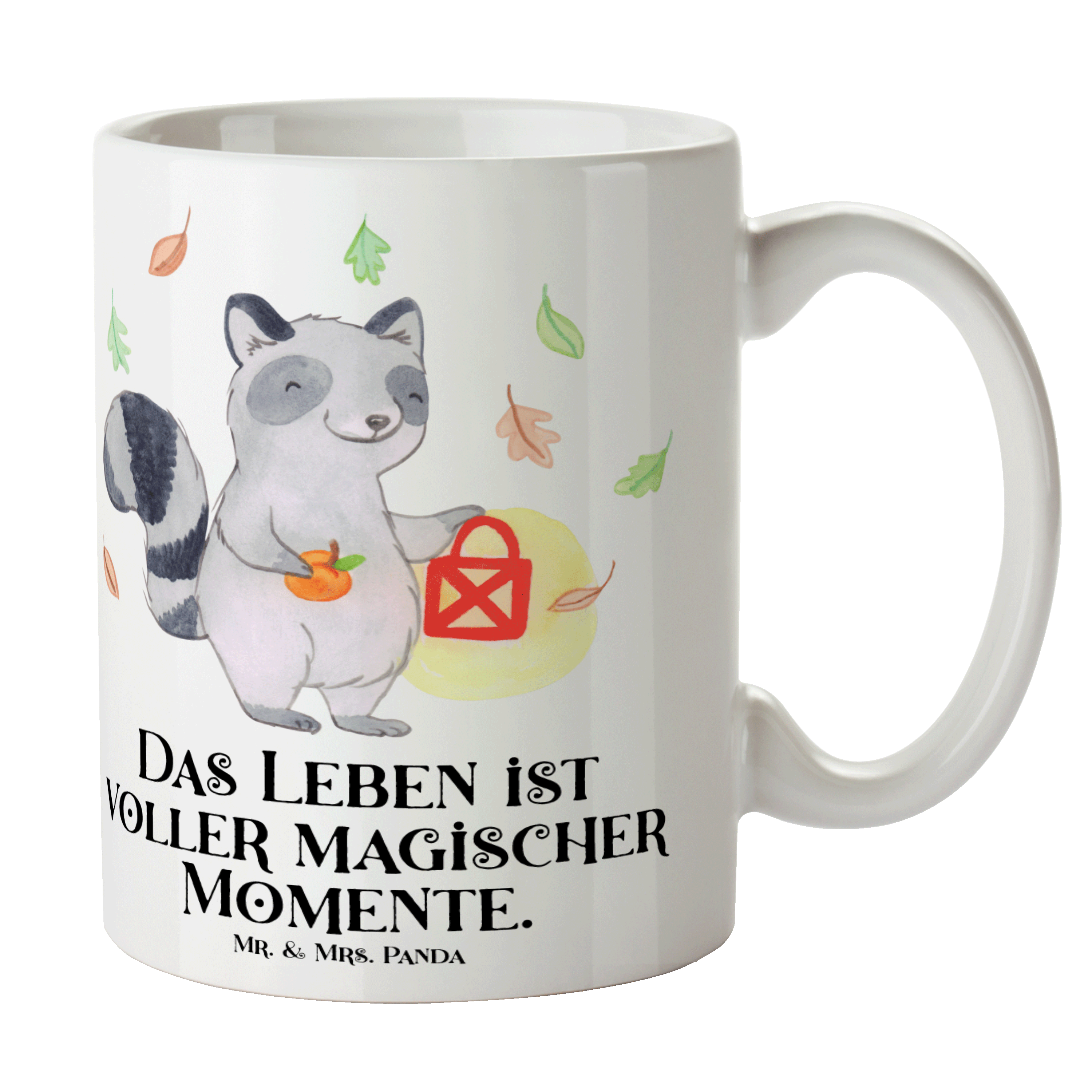 Tasse Waschbär Laterne