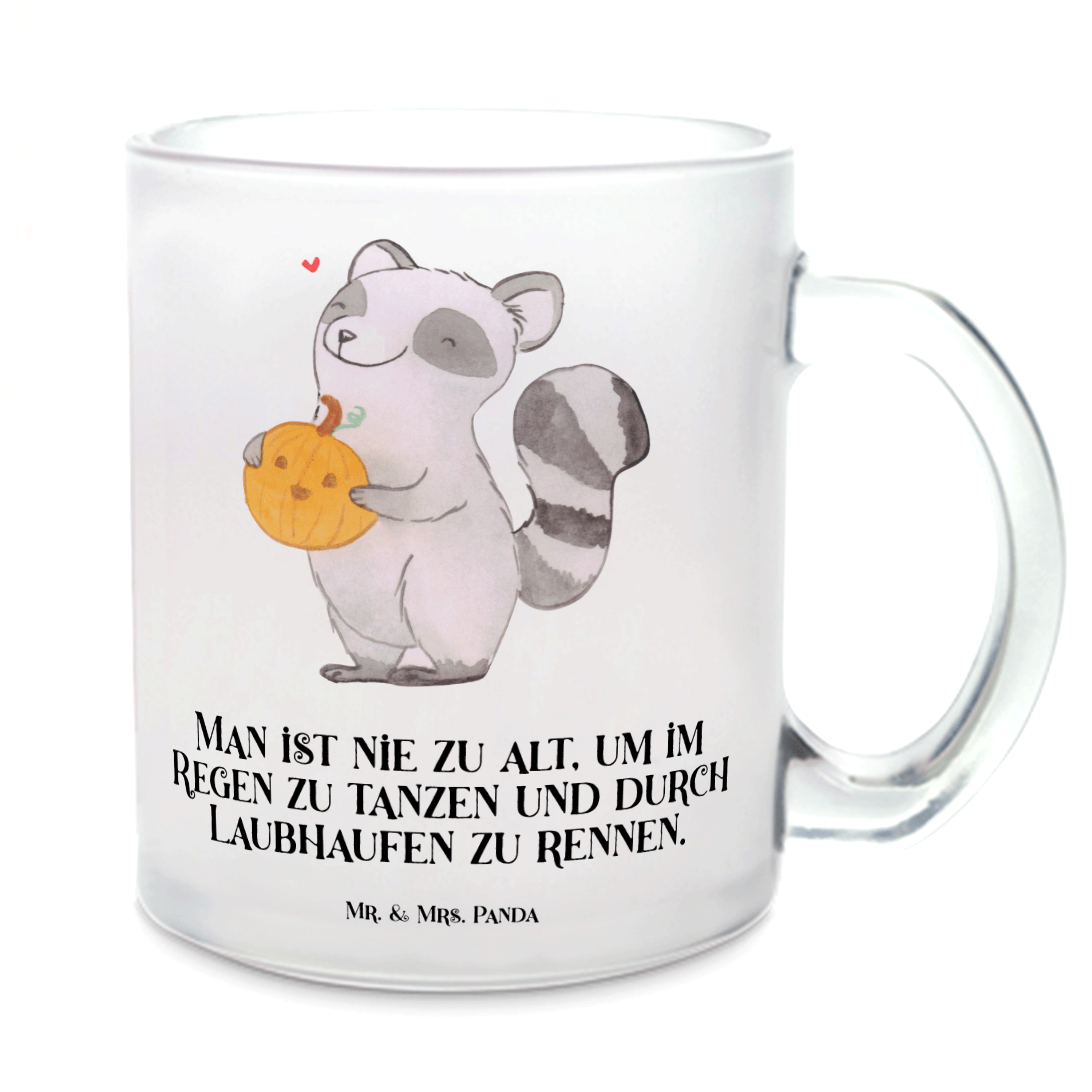 Teetasse Waschbär Kürbis