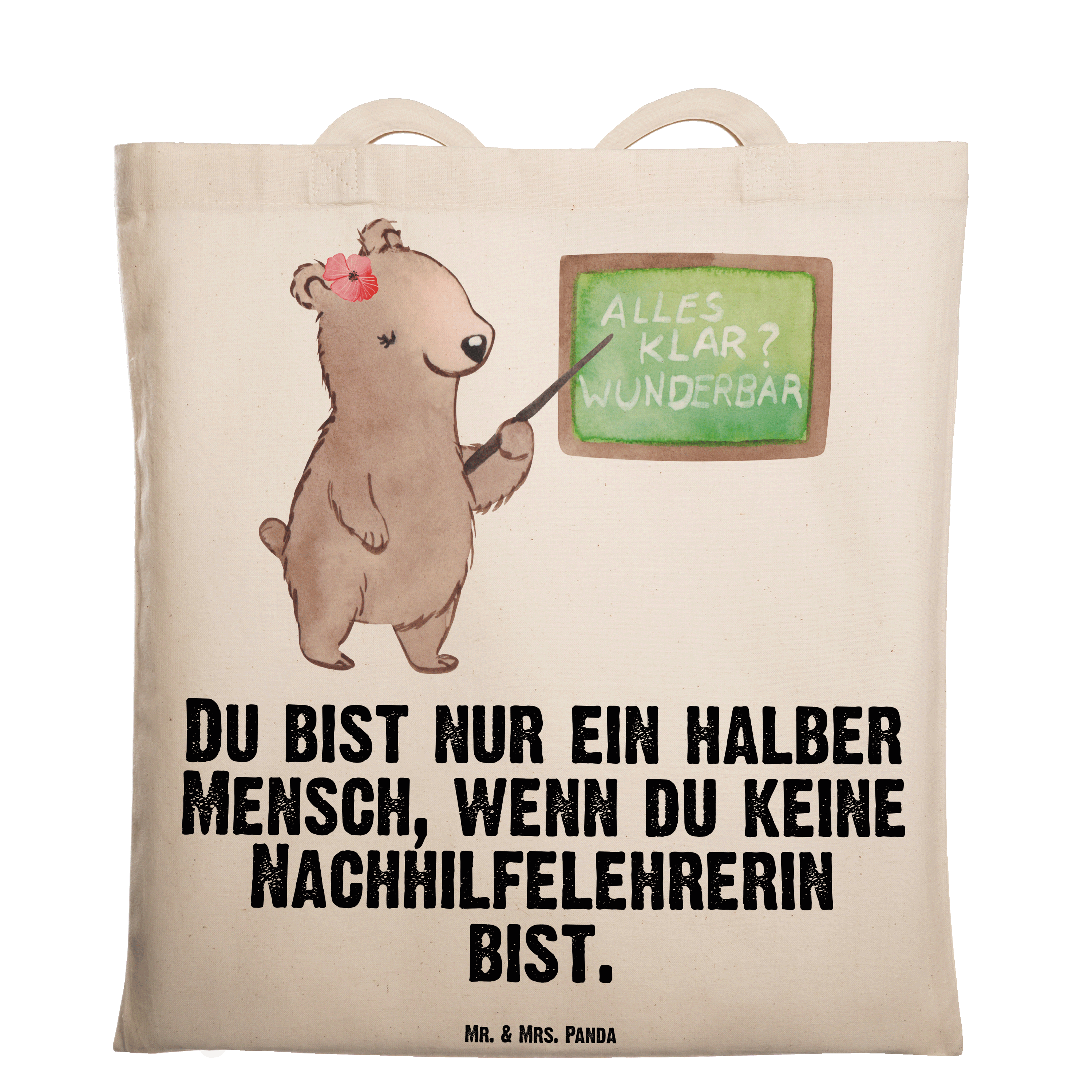 Tragetasche Nachhilfelehrerin mit Herz