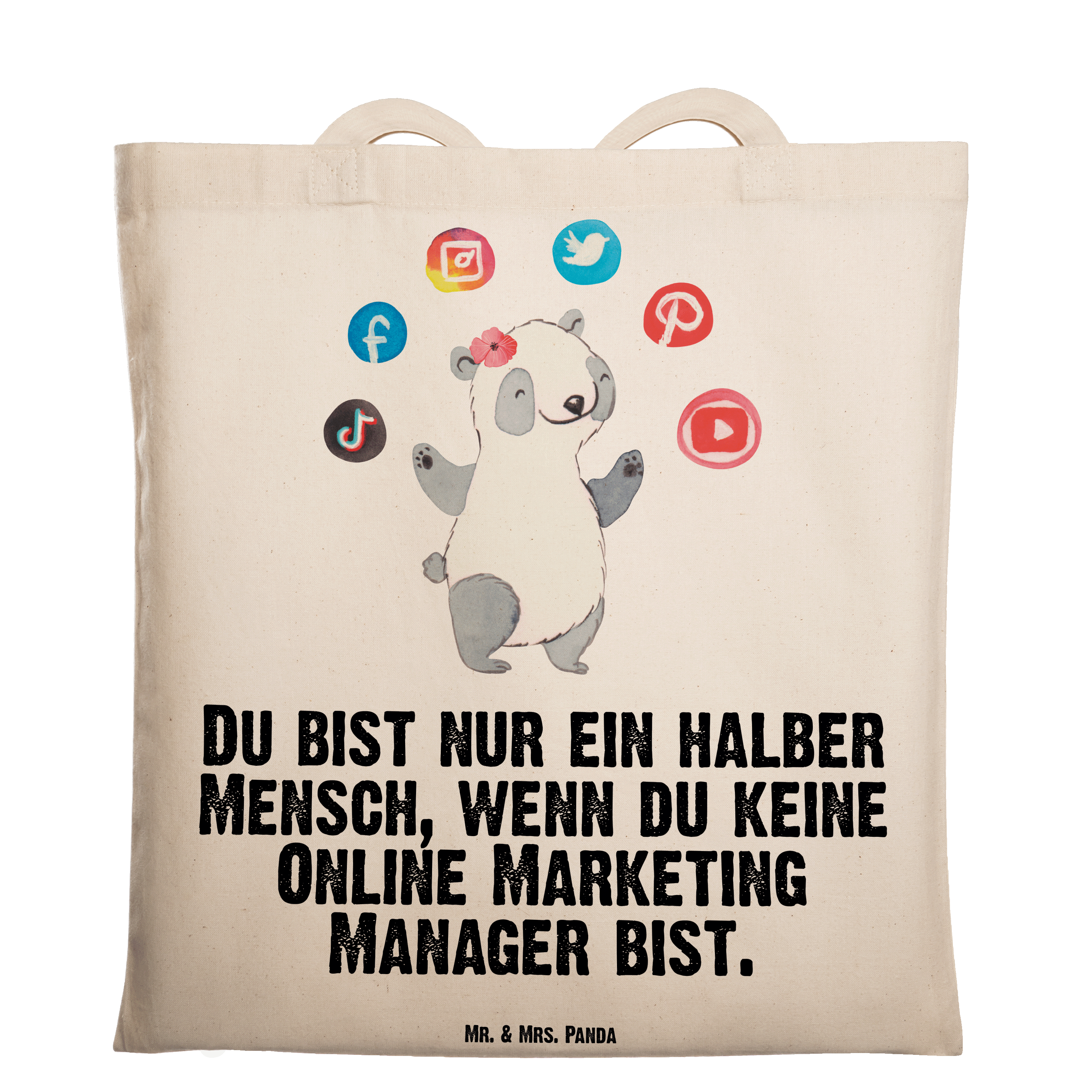 Tragetasche Online Marketing Manager mit Herz