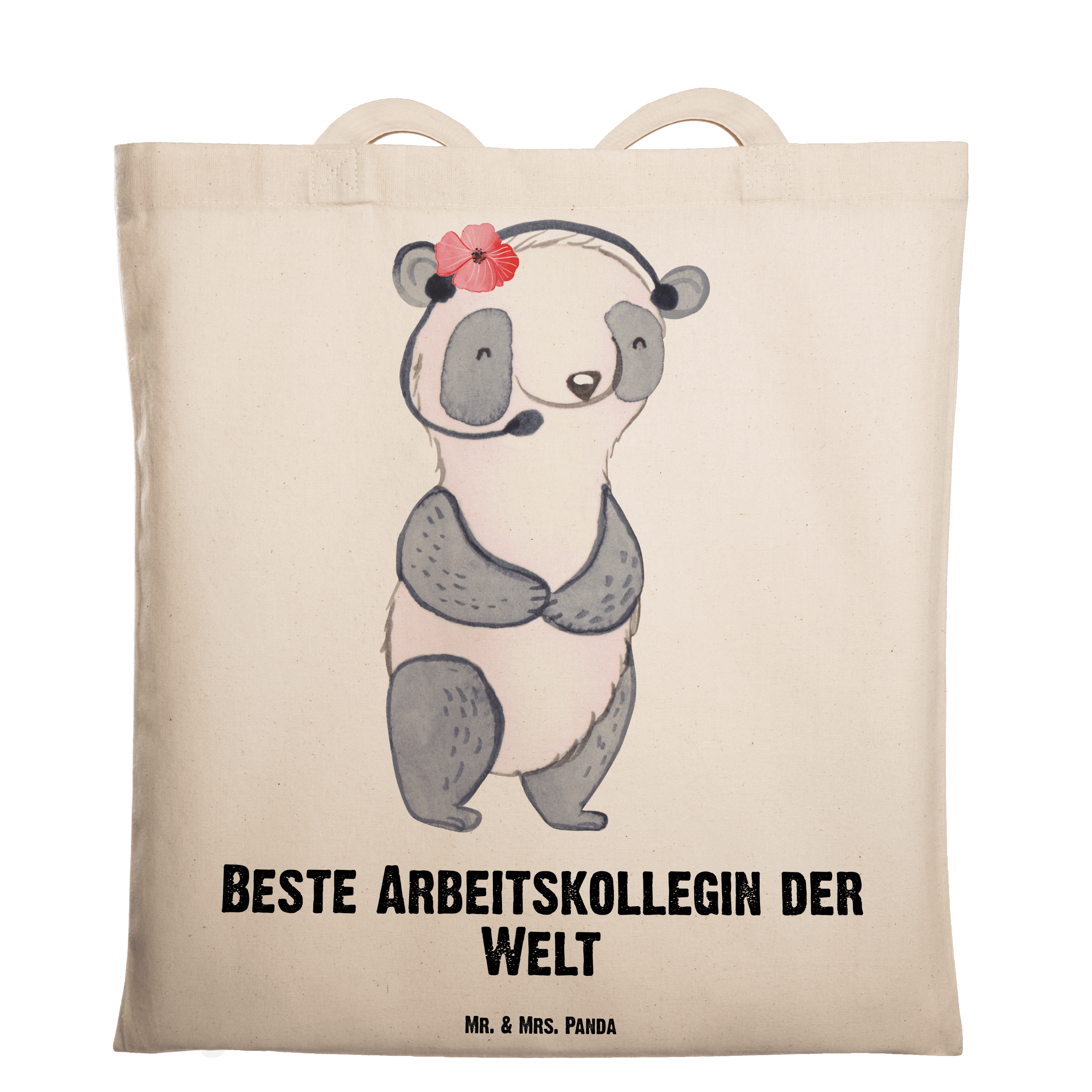 Tragetasche Panda Beste Arbeitskollegin der Welt