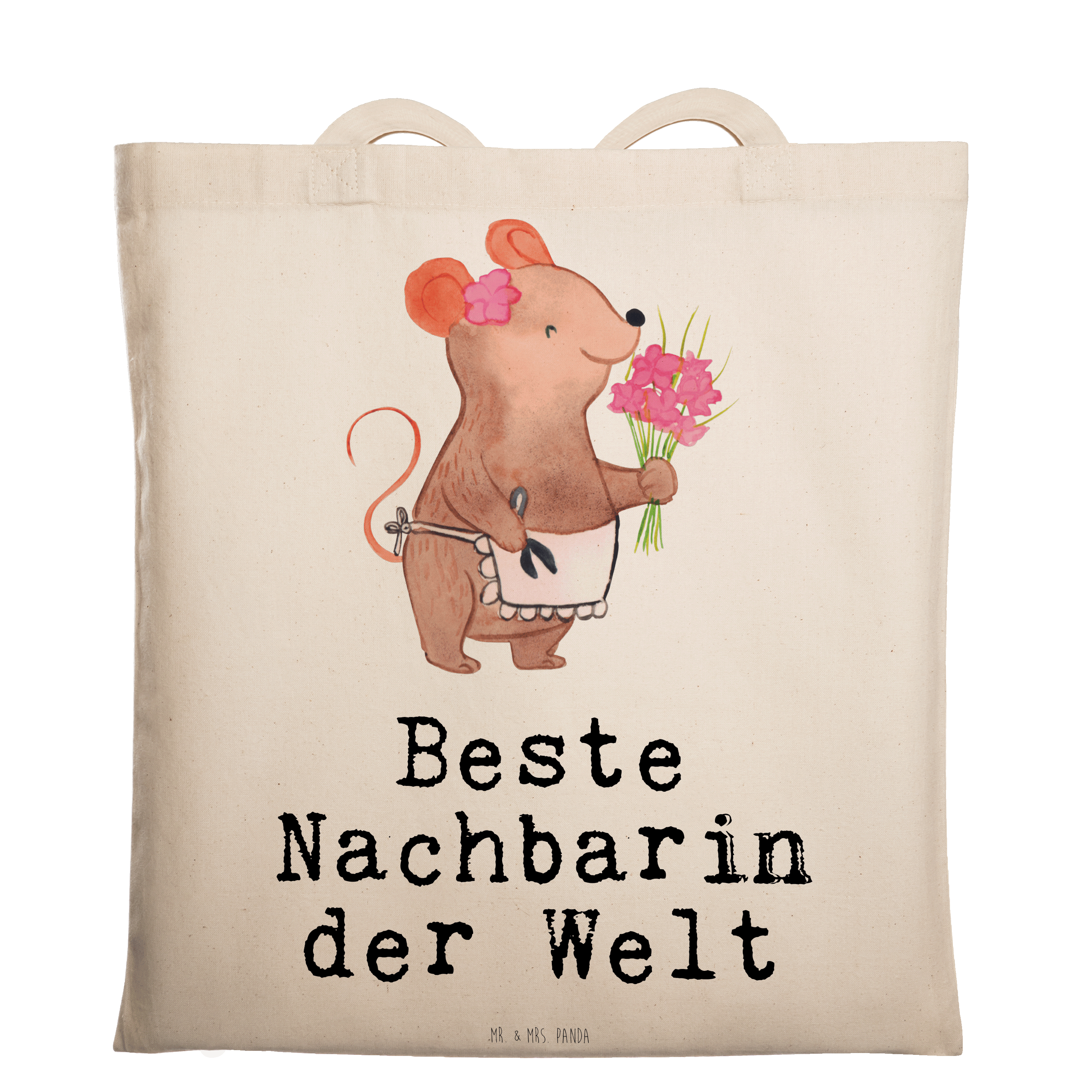 Tragetasche Maus Beste Nachbarin der Welt