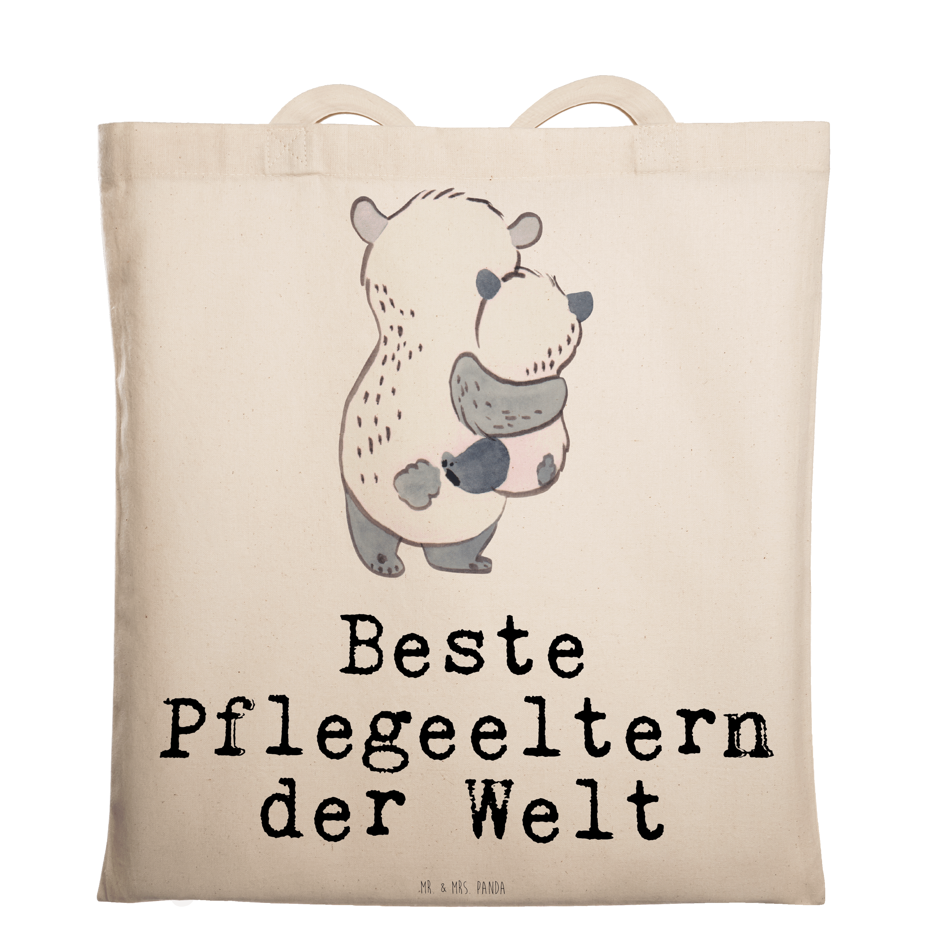 Tragetasche Panda Beste Pflegeeltern der Welt