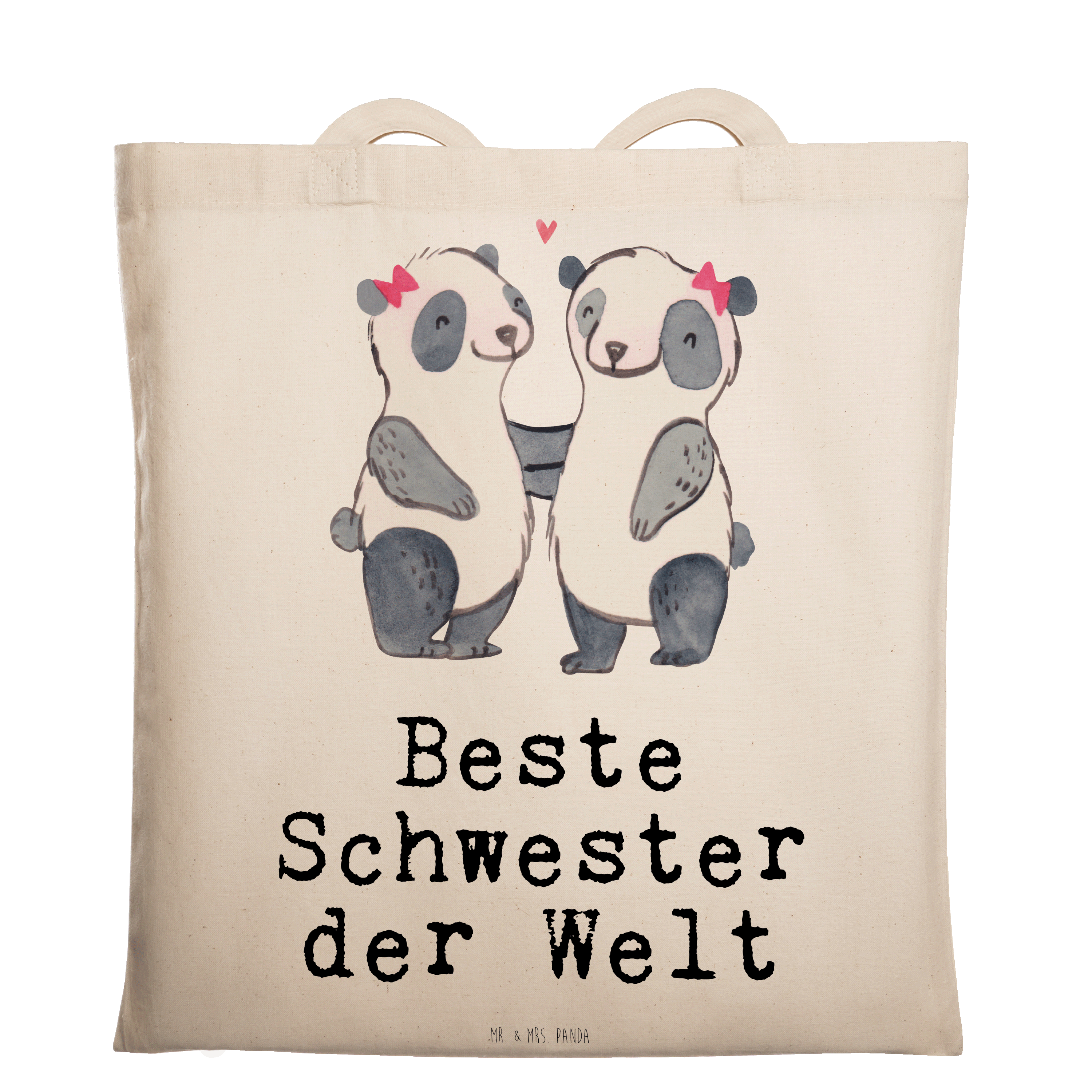 Tragetasche Panda Beste Schwester der Welt