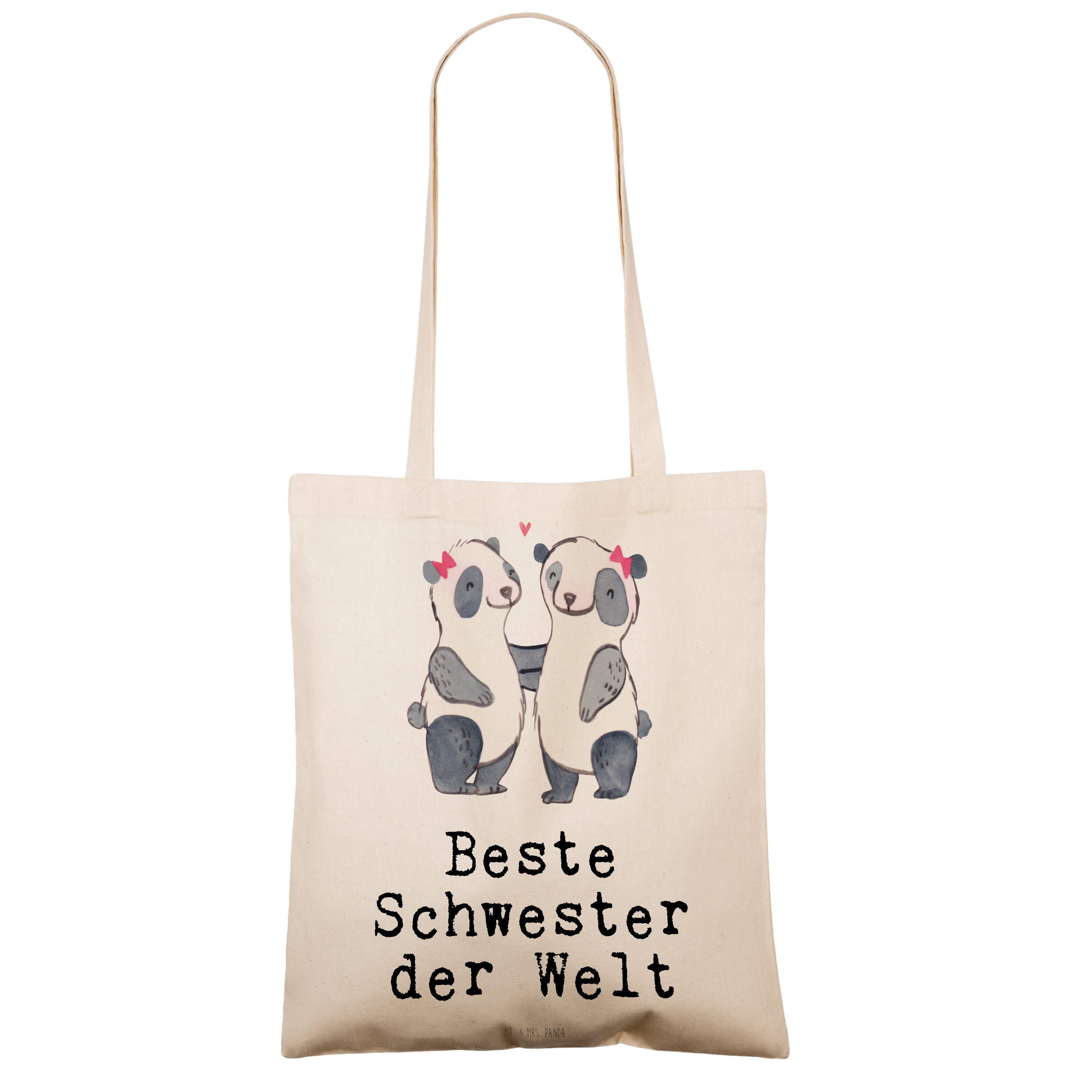 Tragetasche Panda Beste Schwester der Welt