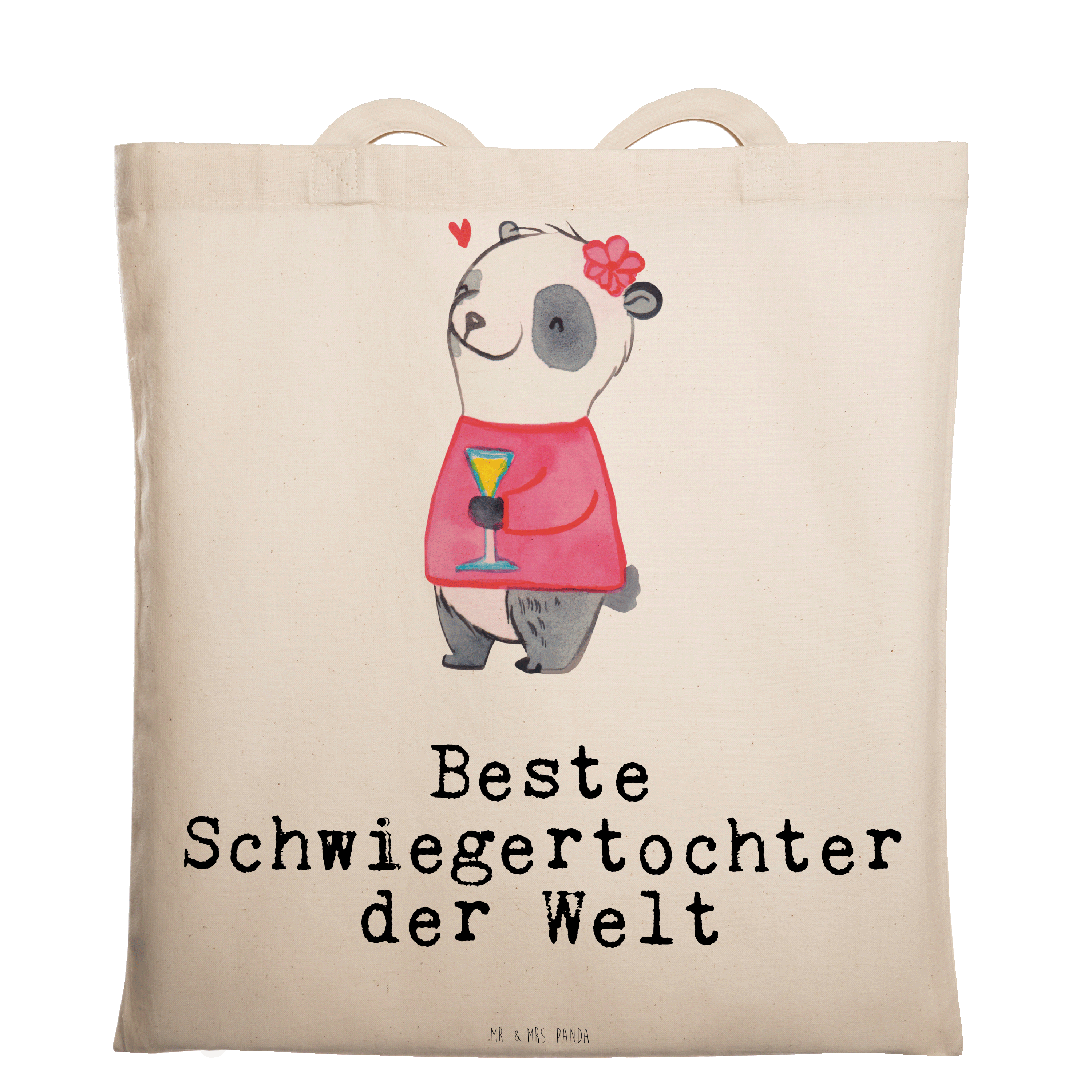 Tragetasche Panda Beste Schwiegertochter der Welt